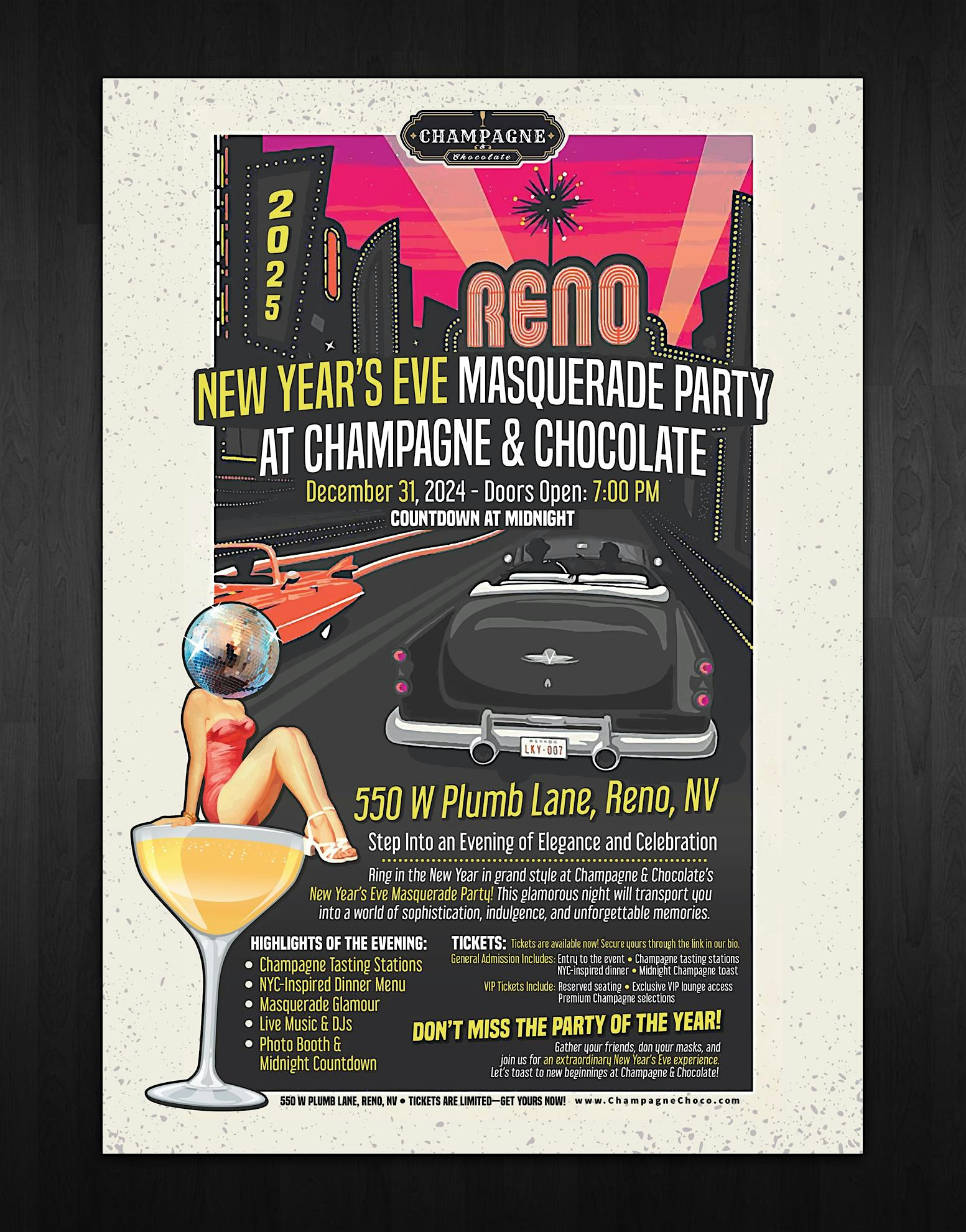 New Year Masquerade Party – Reno, NV