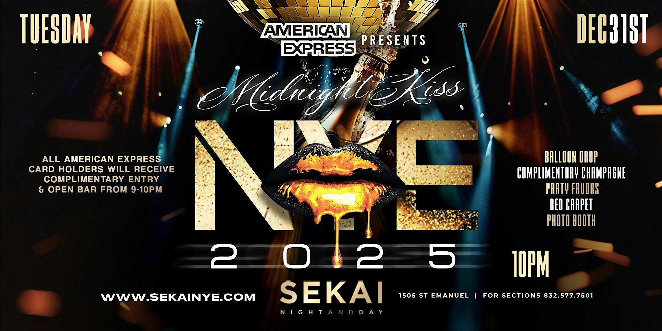 New Years Eve Midnight Kiss 2025 @sekaihtx – Houston, TX