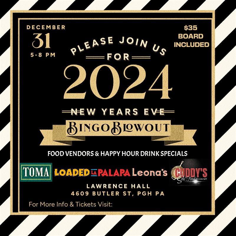 New Years Eve Bingo Blowout – Pittsburgh, PA