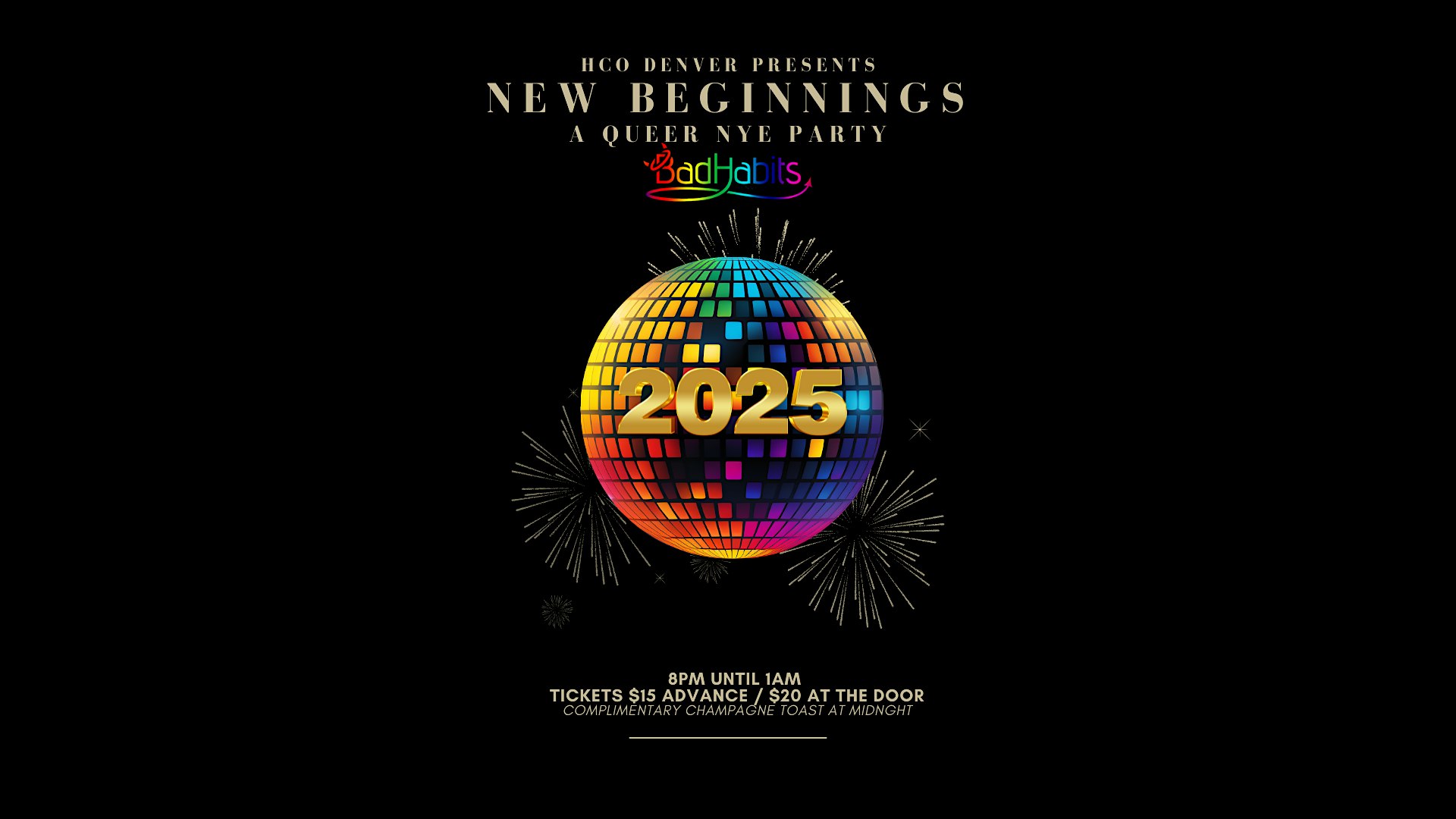 New Beginnings: A Queer New Year’s Eve Party! – Denver, CO