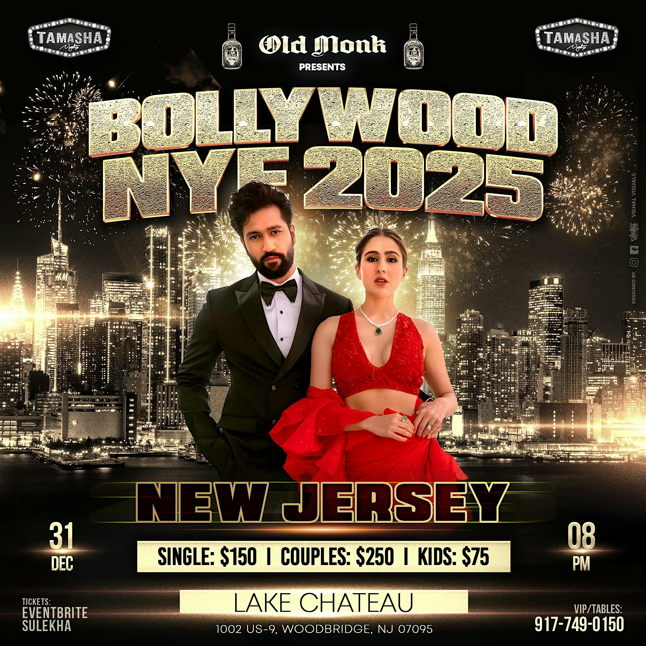 NEW JERSEY BOLLYWOOD NYE 2025 @LAKE CHATEAU – Woodbridge Township, NJ