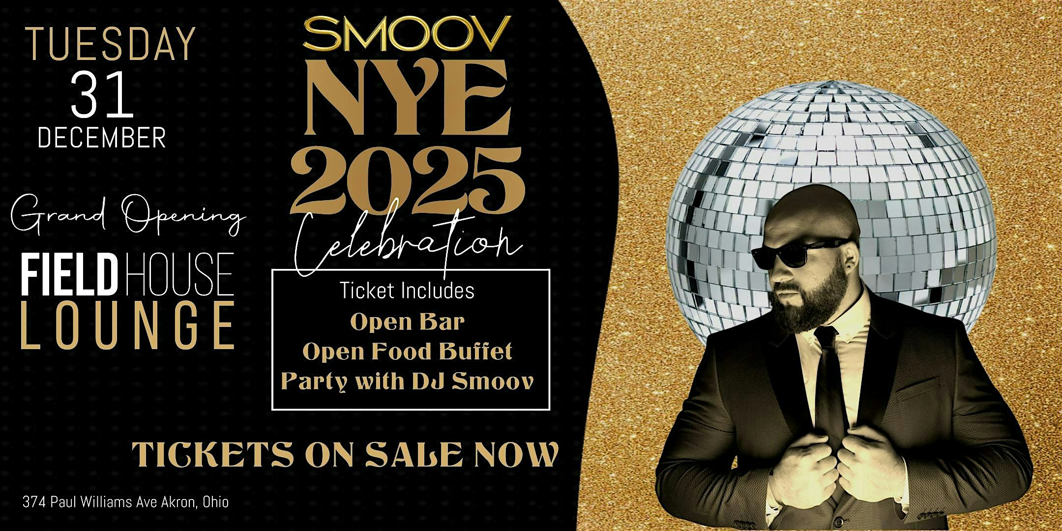 Smoov’s NYE 2025 Celebration – Akron, OH