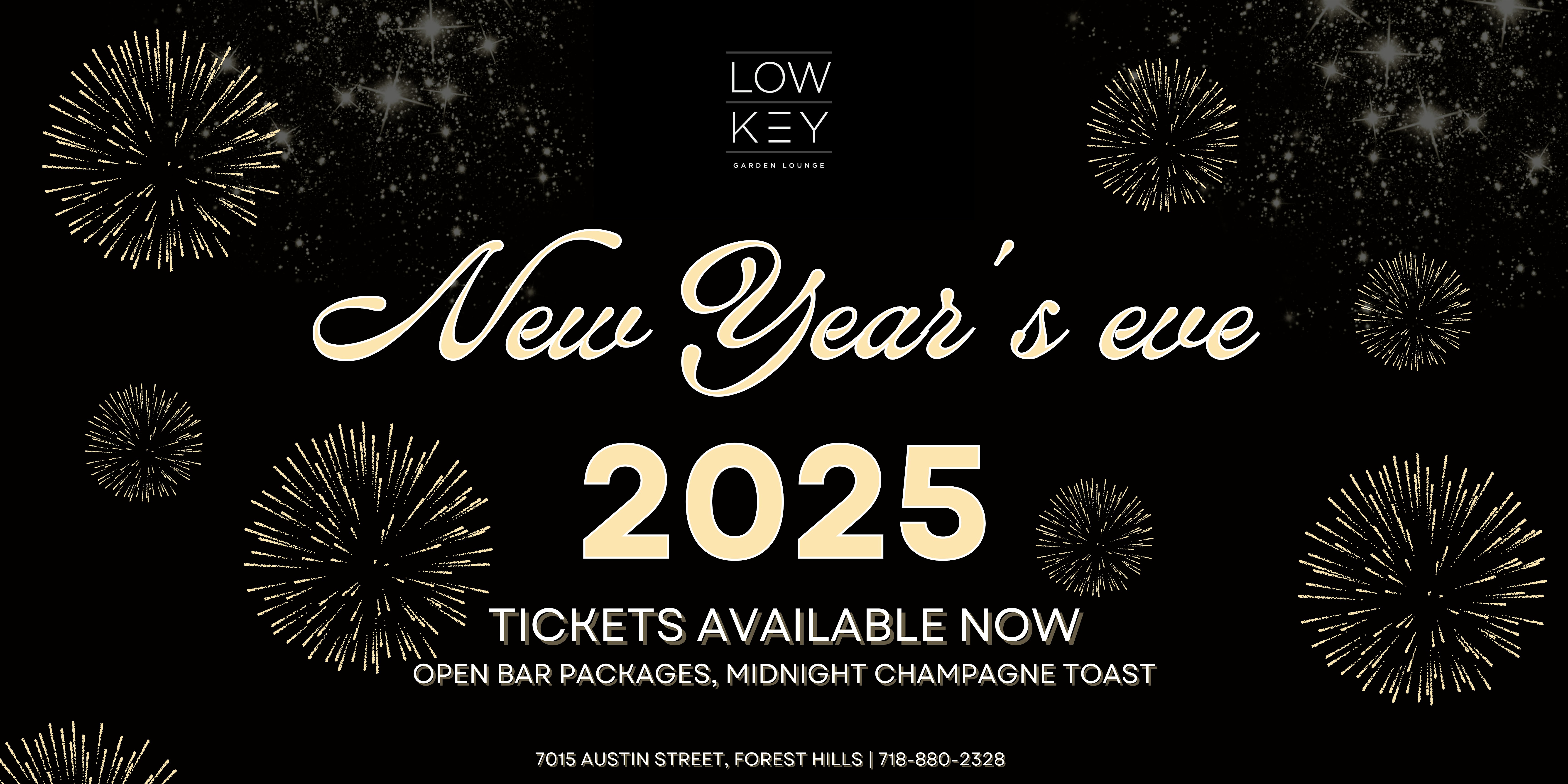 NYE OPEN BAR AT LOWKEY GARDEN LOUNGE IN QUEENS! – Queens, NY