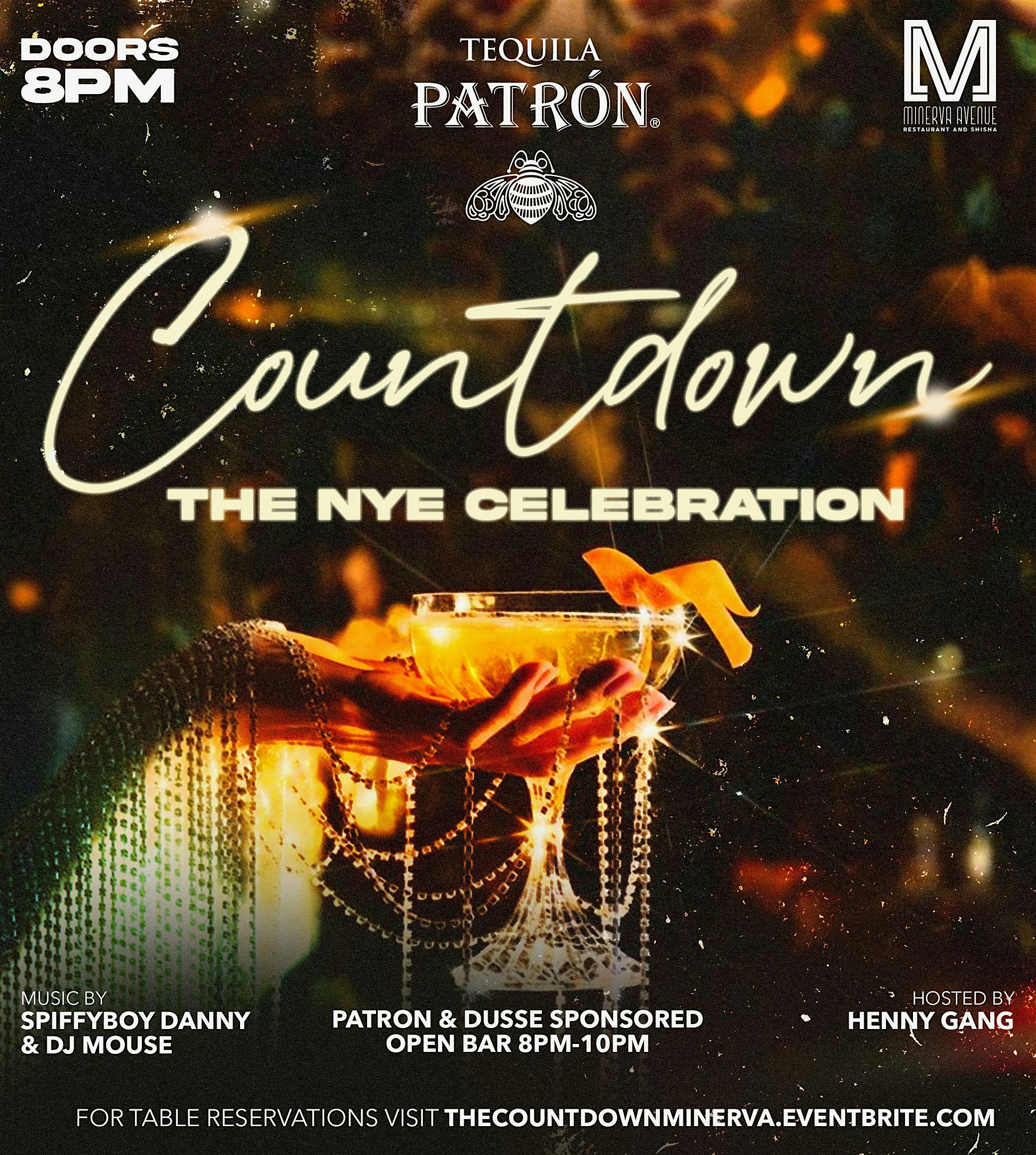 Patron Presents: “Countdown” NYE @ Minerva Avenue – Nashville, TN