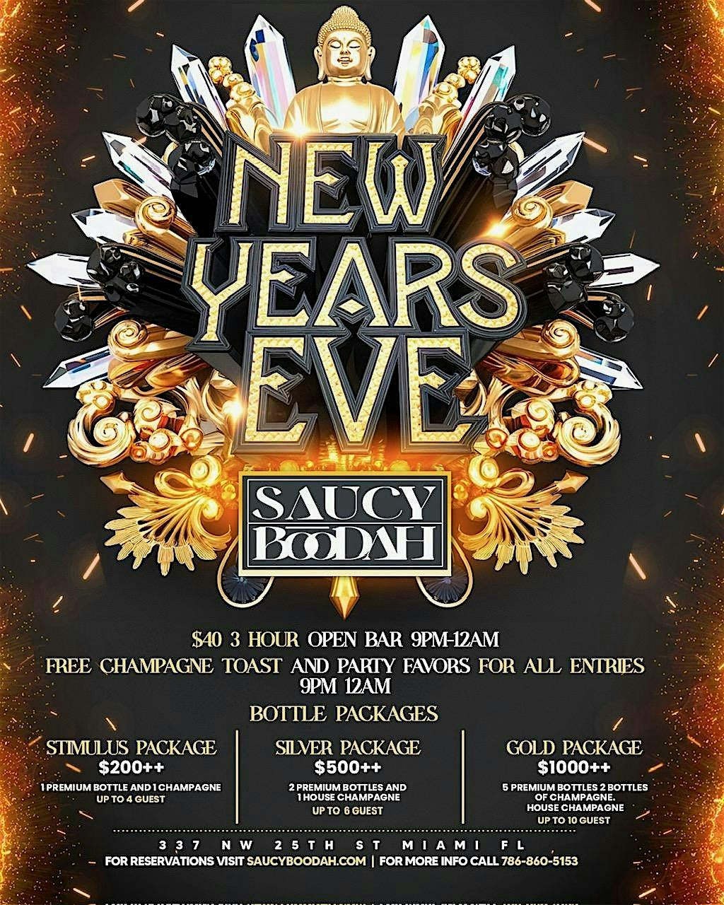 Wynwood Miami Biggest NYE Party at Saucy Boodah – Miami, FL