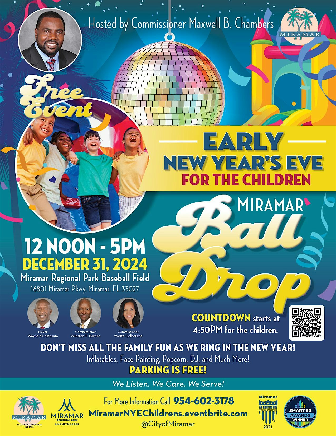 Miramar New Years Eve Childrens Pre-Ball Drop – Countdown to 2025! – Miramar, FL