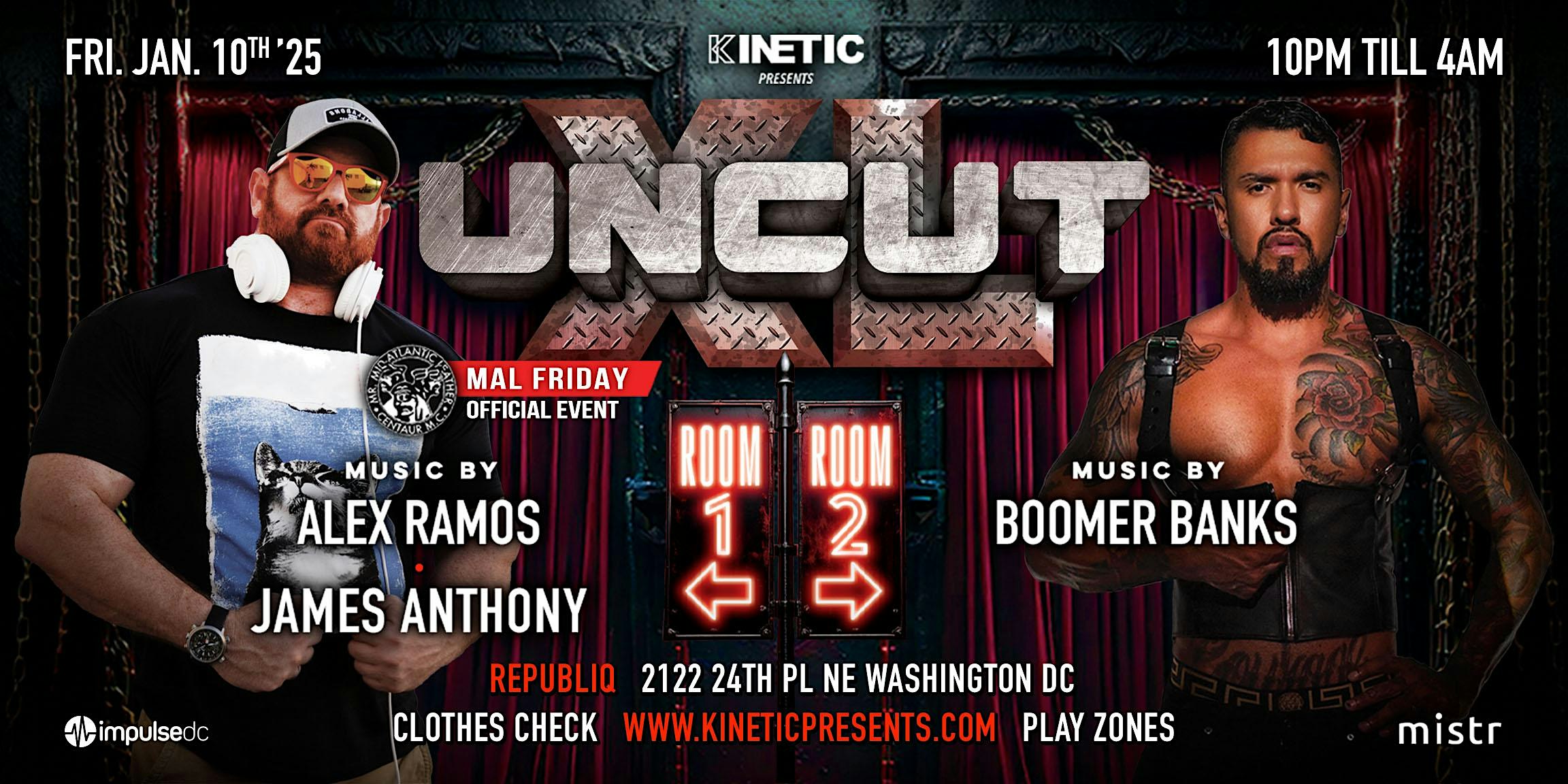 UNCUT XL with DJs Alex Ramos, Boomer Banks, & James Anthony – Washington, DC