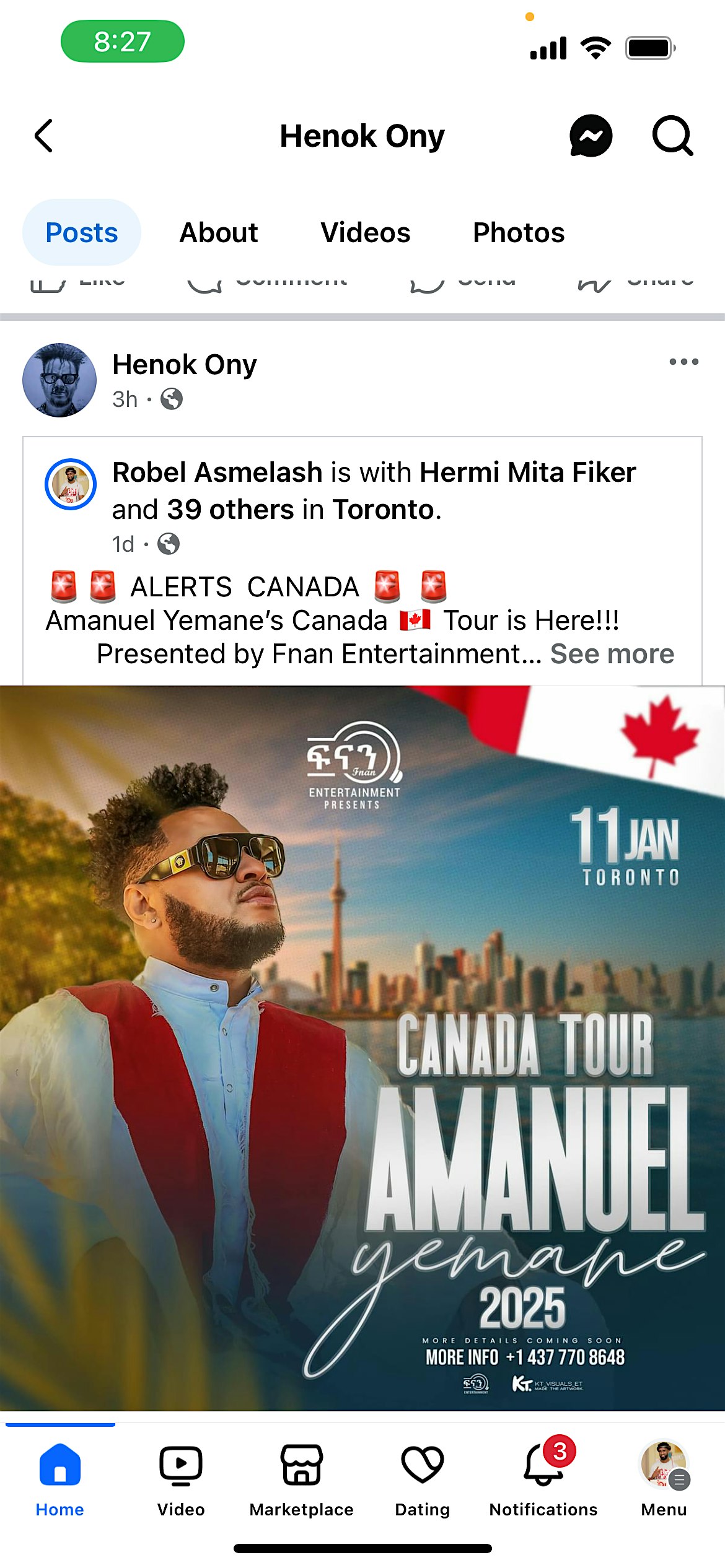 Amanuel Yemane Concert – Toronto, ON