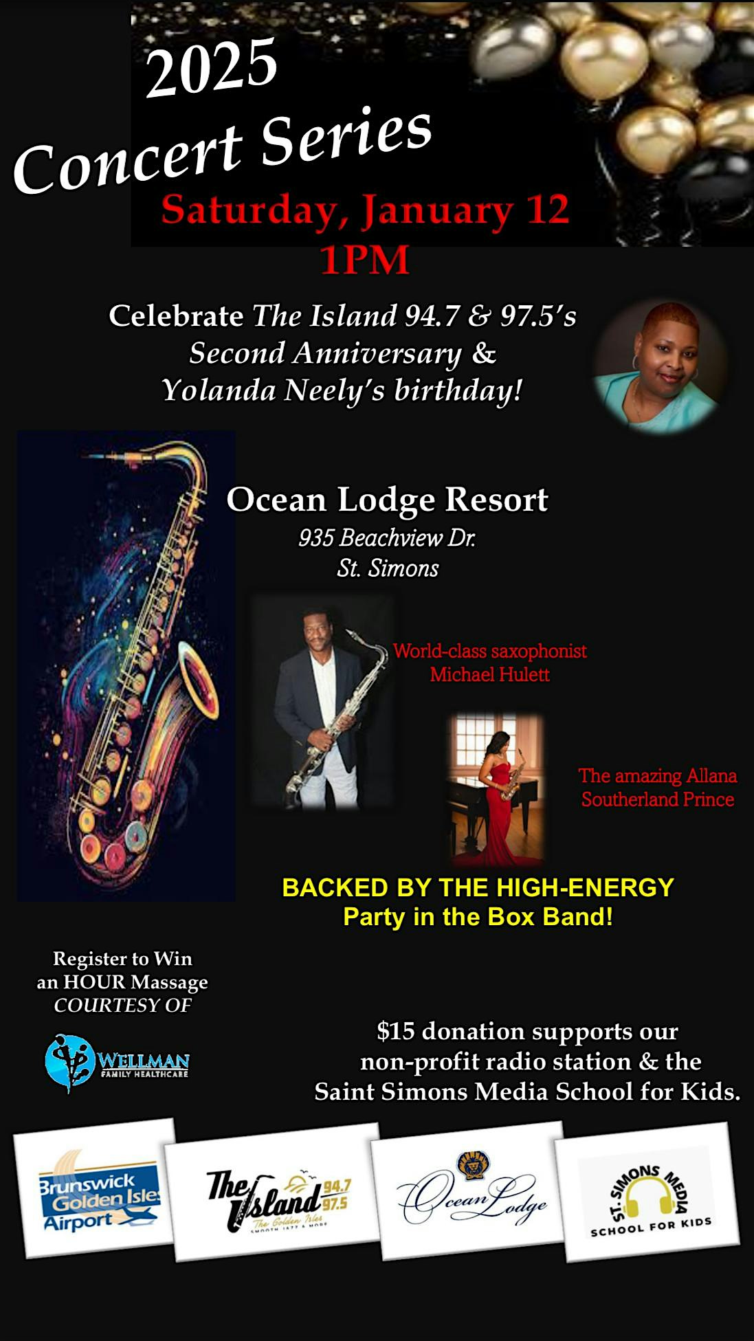 The Island 94.7/97.5 2nd Year Anniversary & Yolanda Neely’s Birthday! – St. Simons Island, GA