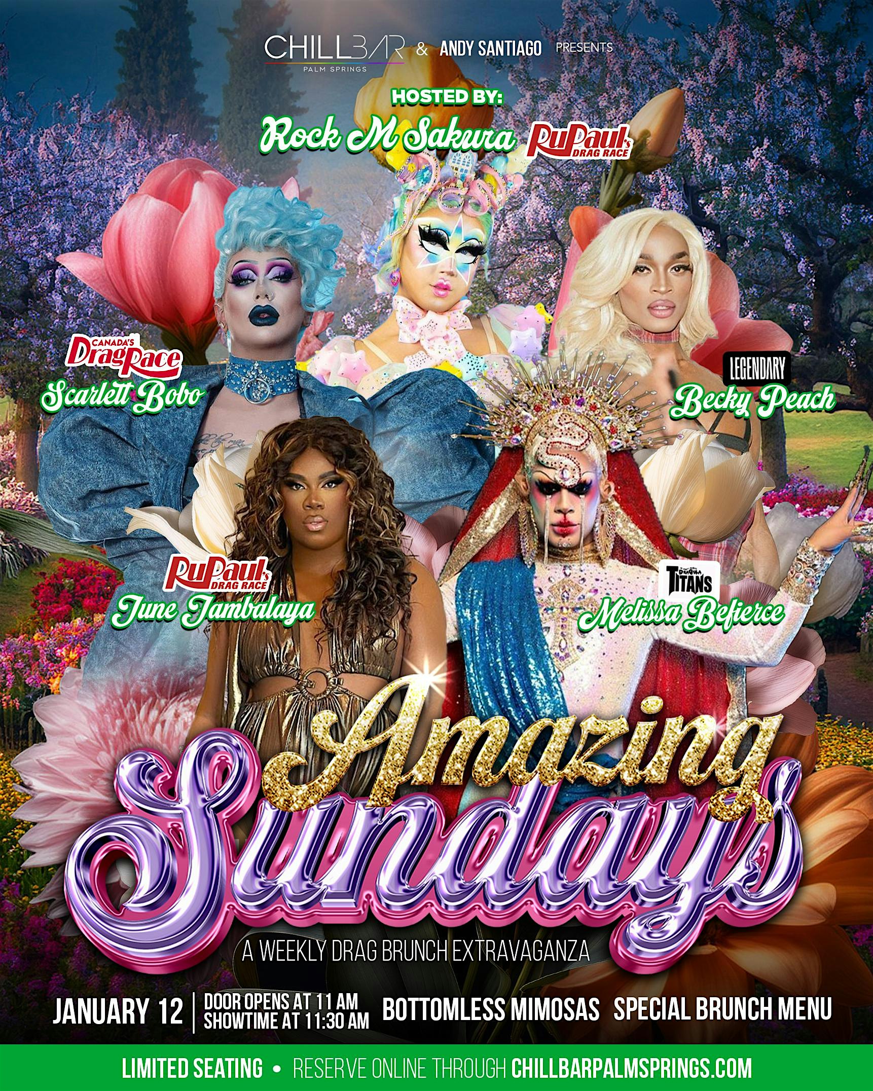 AMAZING SUNDAYS DRAG BRUNCH at CHILL BAR PALM SPRINGS – Palm Springs, CA