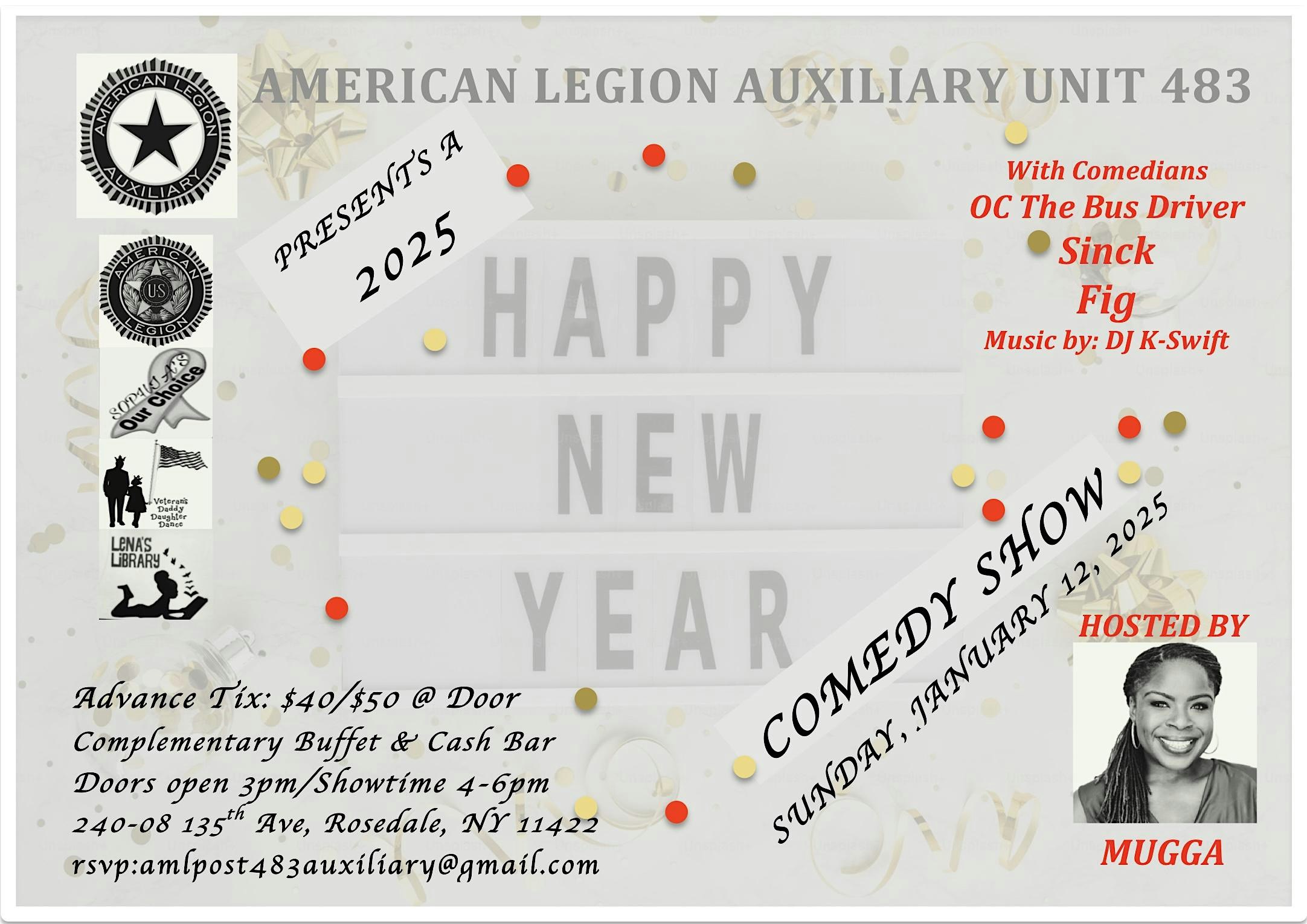 ALA Unit 483 New Year’s Comedy Show – Rosedale, NY