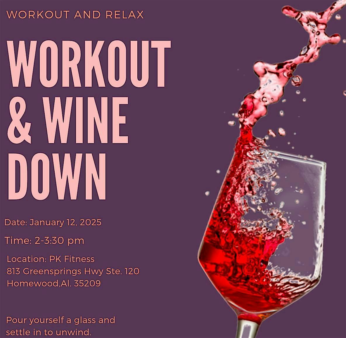 WORKOUT & WINE DOWN – Homewood, AL