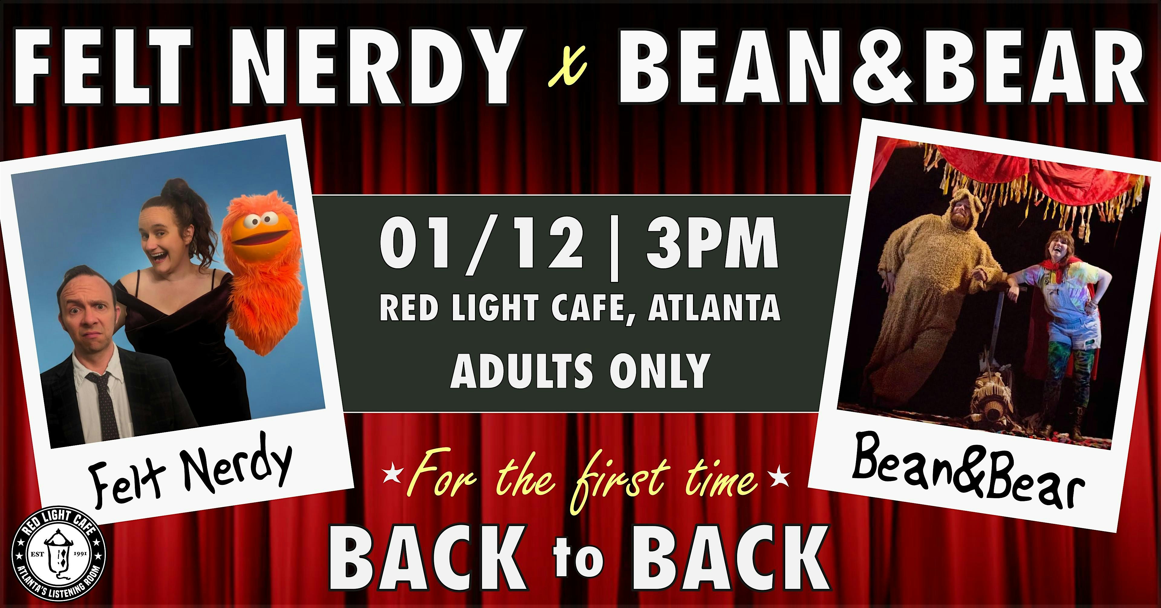 FELT NERDY + BEAN&BEAR: Puppets, Magic, Burlesque & More! – Atlanta, GA