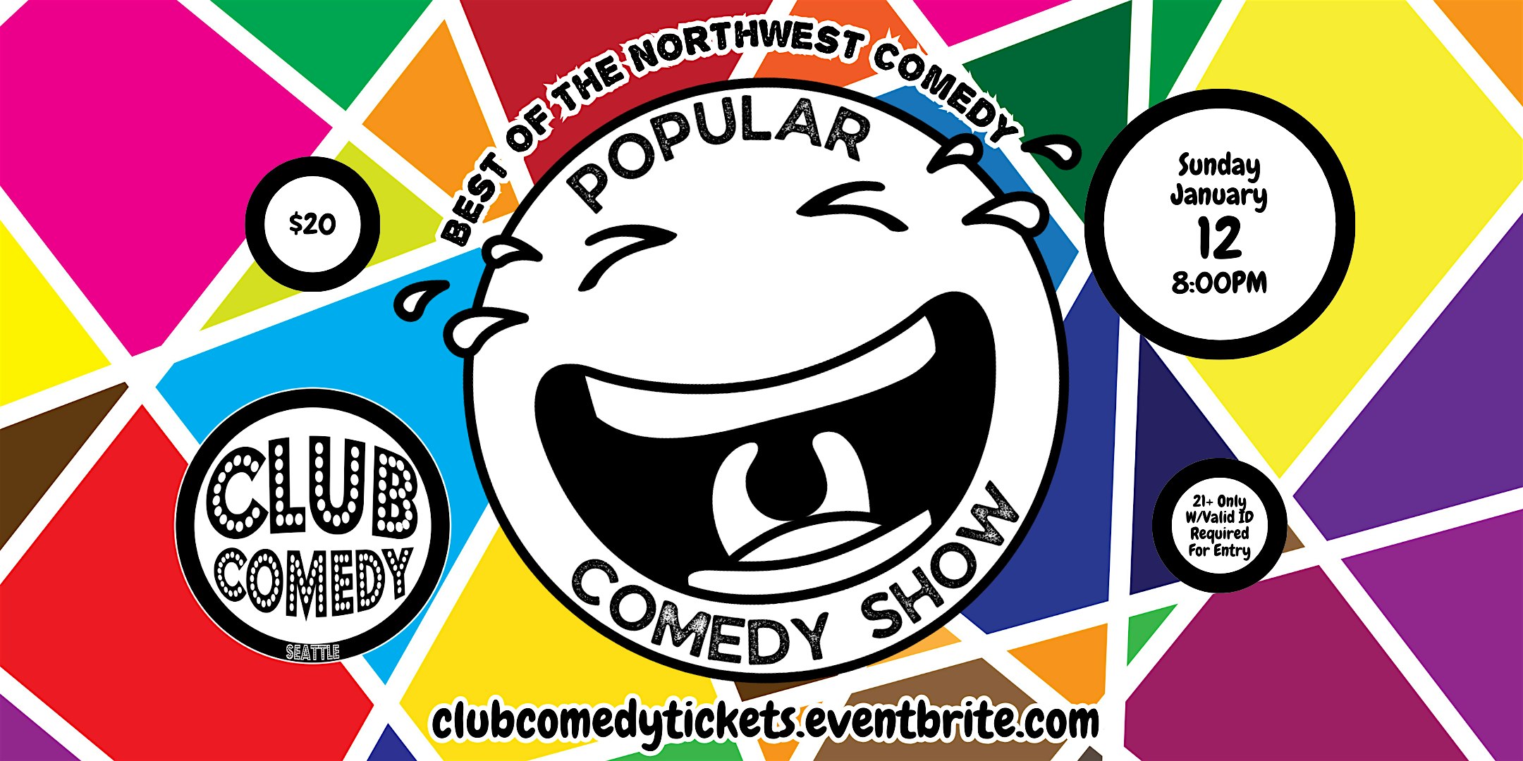 Popular Comedy Show at Club Comedy Seattle Sunday 1/12 8:00PM – Seattle, WA