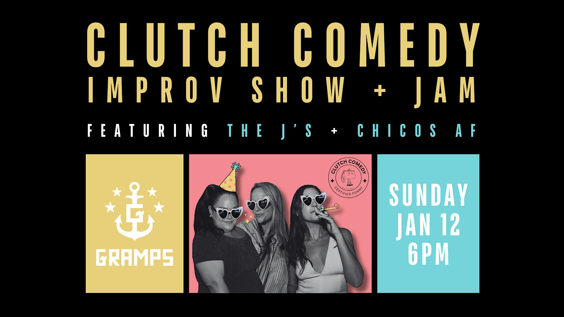 CLUTCH COMEDY IMPROV SHOW + JAM – Miami, FL