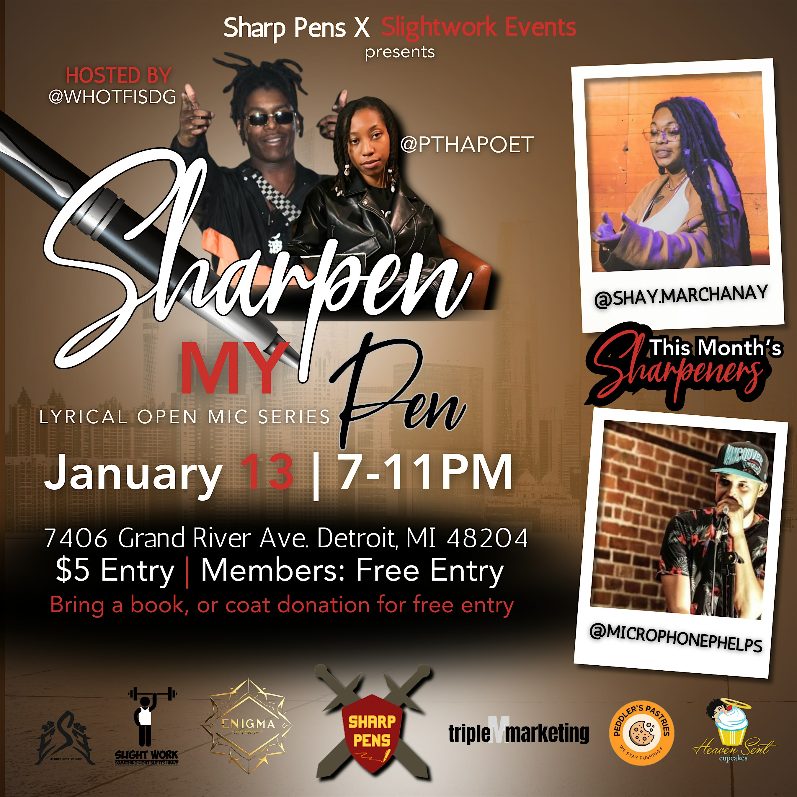 Sharpen My Pen Lyrical Open Mic Series – Detroit, MI