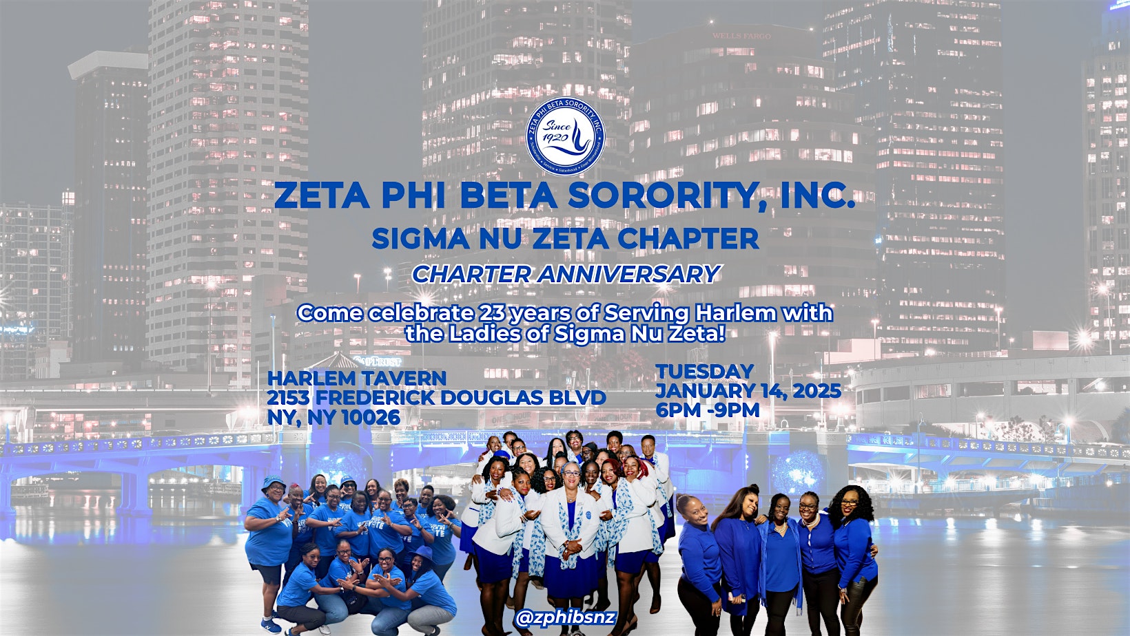 Zeta Phi Beta Sorority, Inc. – Sigma Nu Zeta Chapter Charter Anniversary – New York, NY