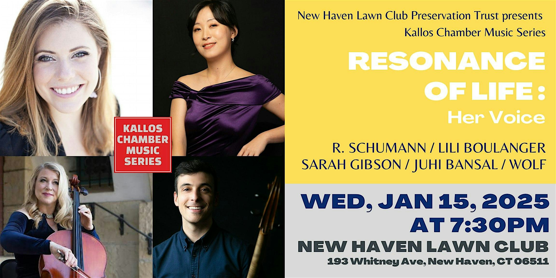 Kallos Chamber Music Series | Resonance of Life: Her Voice – New Haven, CT