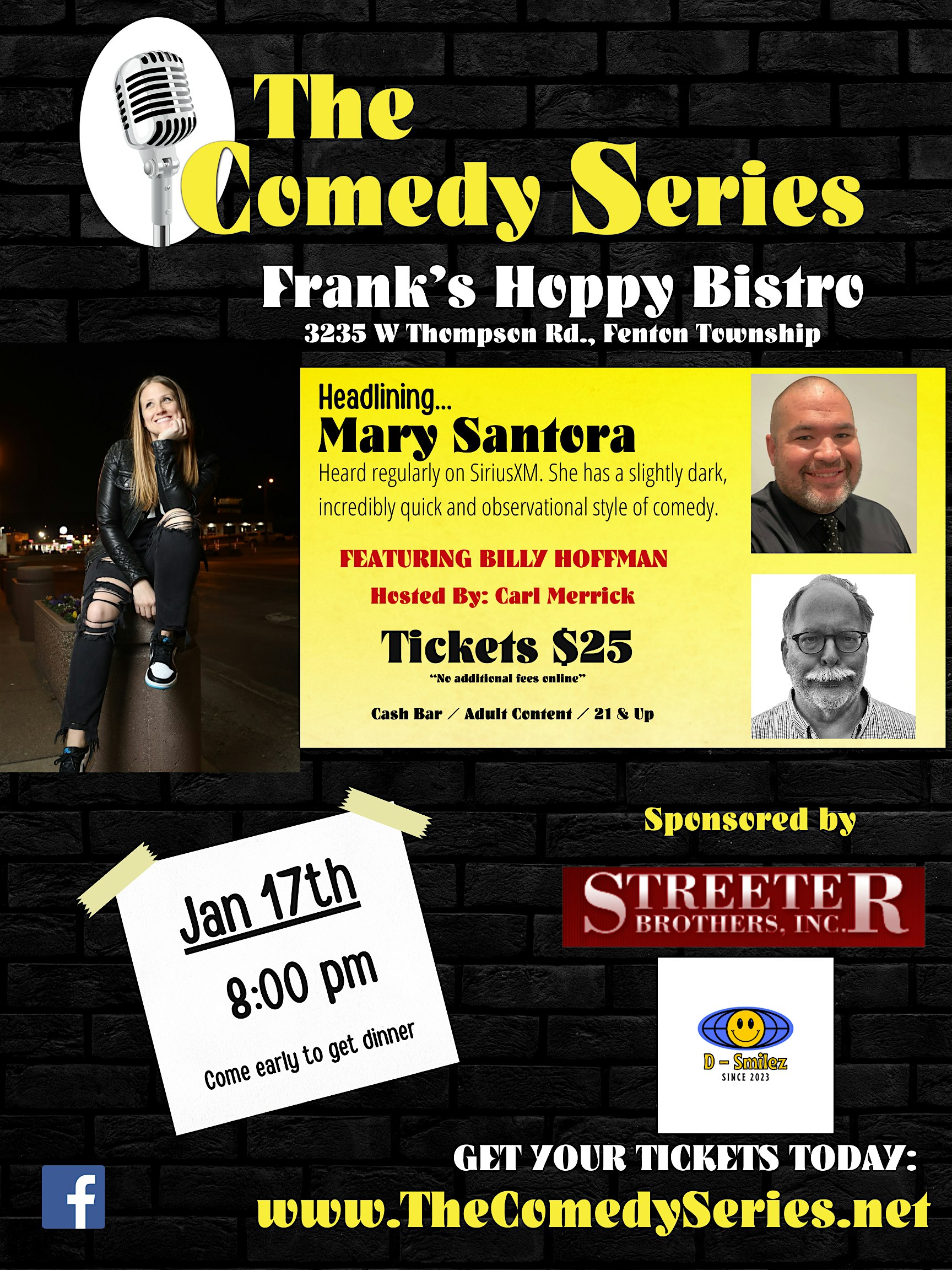 Comedy – Fenton- Frank’s Hoppy Bistro – Fenton Township, MI