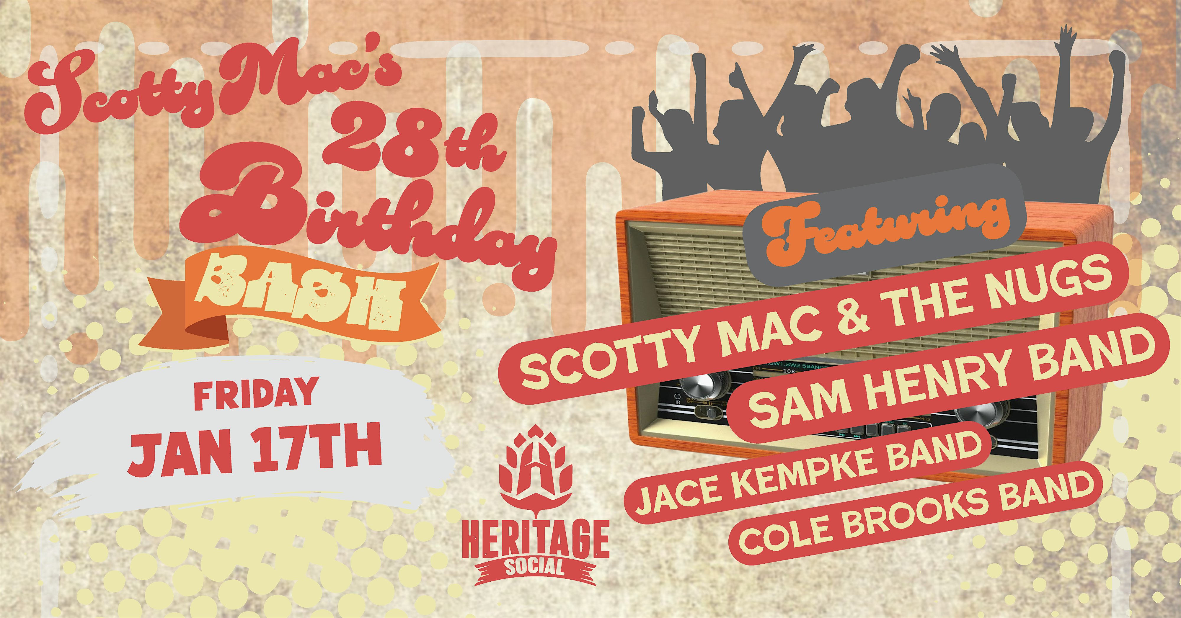 Scotty Mac & the Nugs  Birthday Edition | Heritage Social Club – Boise, ID