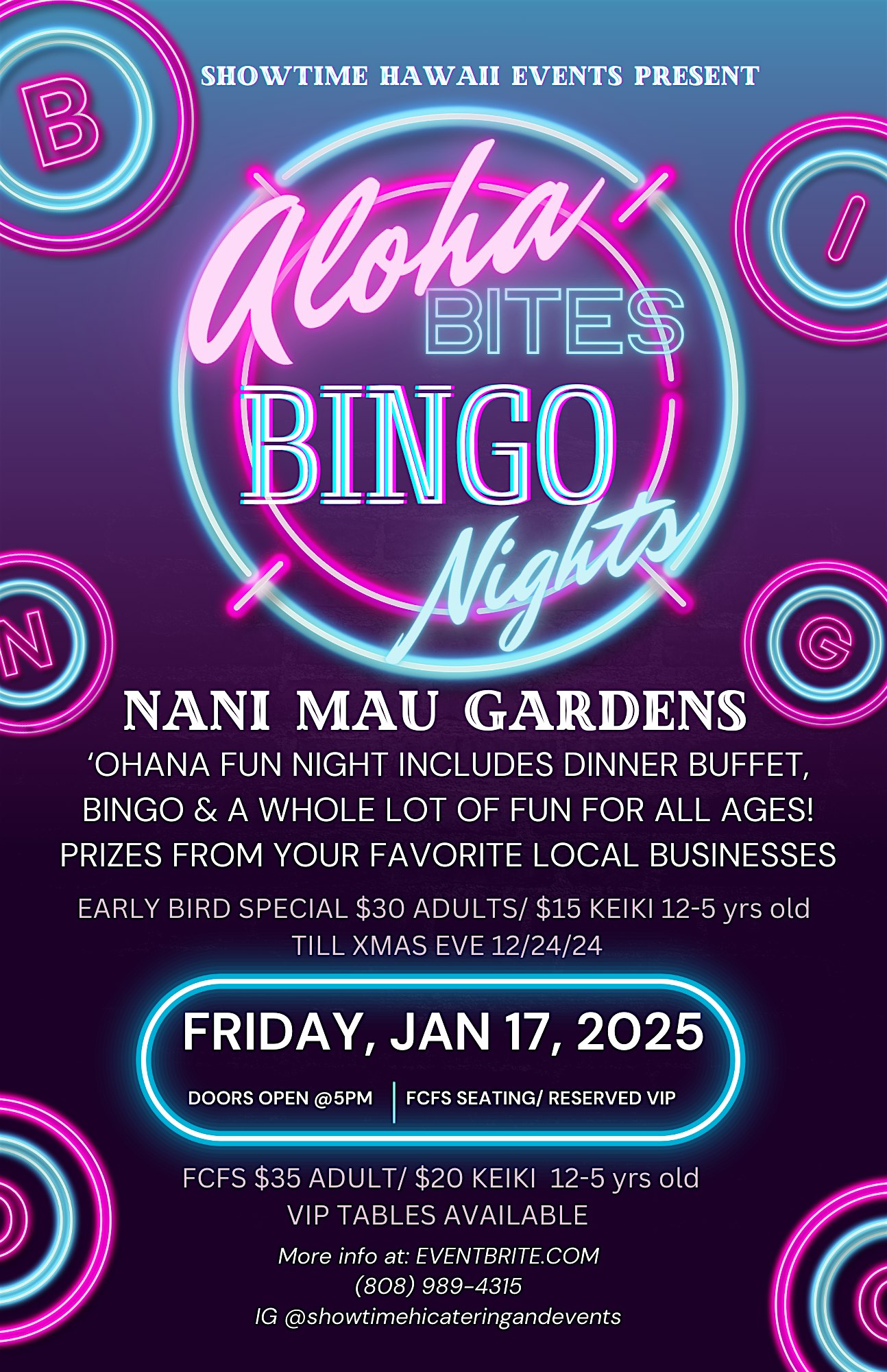 ALOHA BITES & FREE BINGO NITES – Hilo, HI