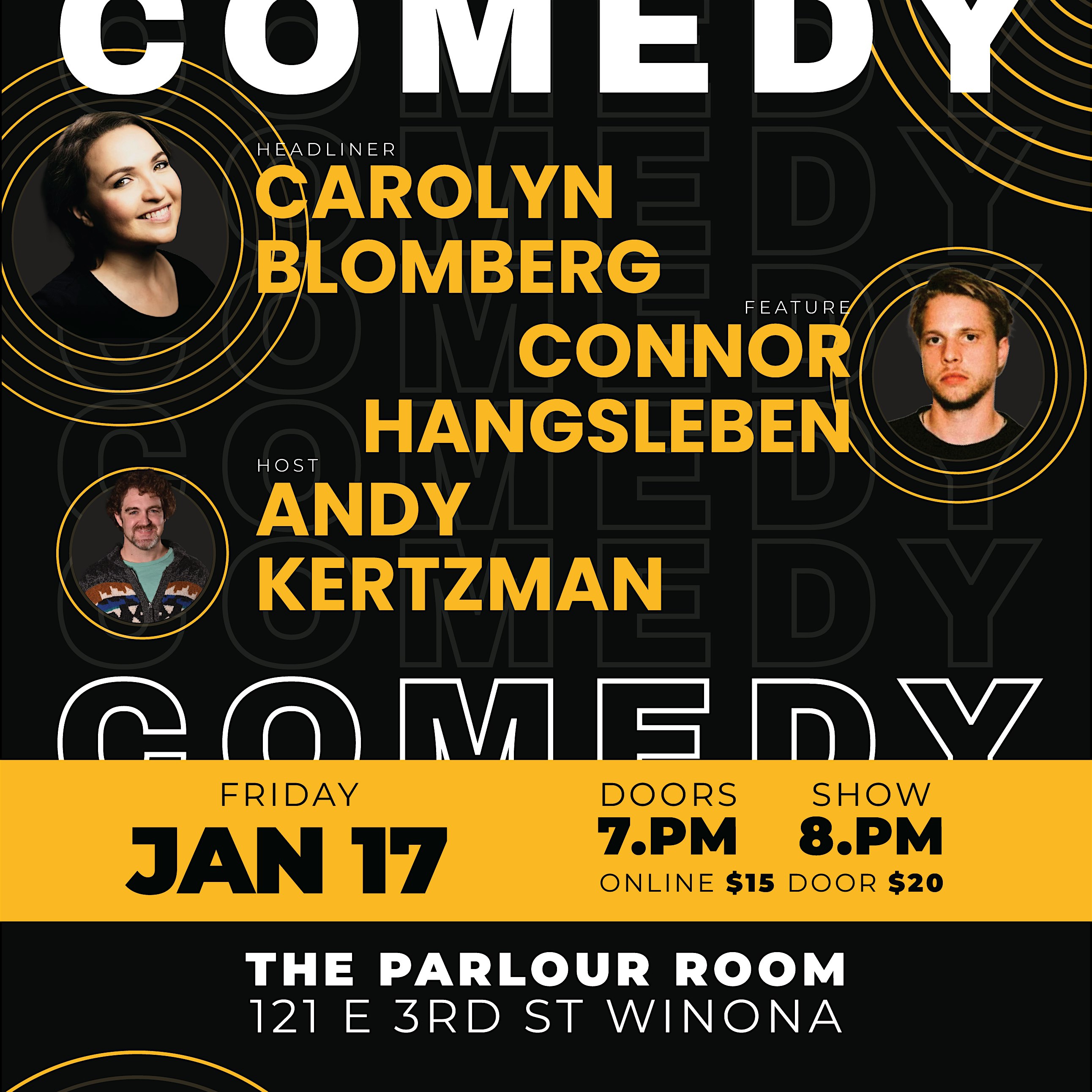 Comedy Night at The Parlour Room – Winona, MN