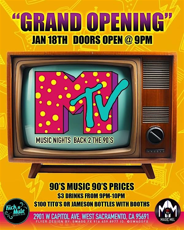 Kick N Mule MTV Music Nights Back to the 90’s – West Sacramento, CA