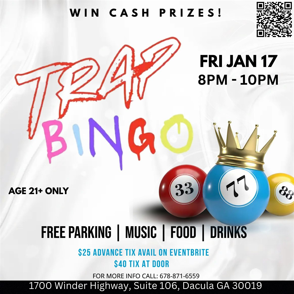 TRAP BINGO (Gwinnett) – Dacula, GA