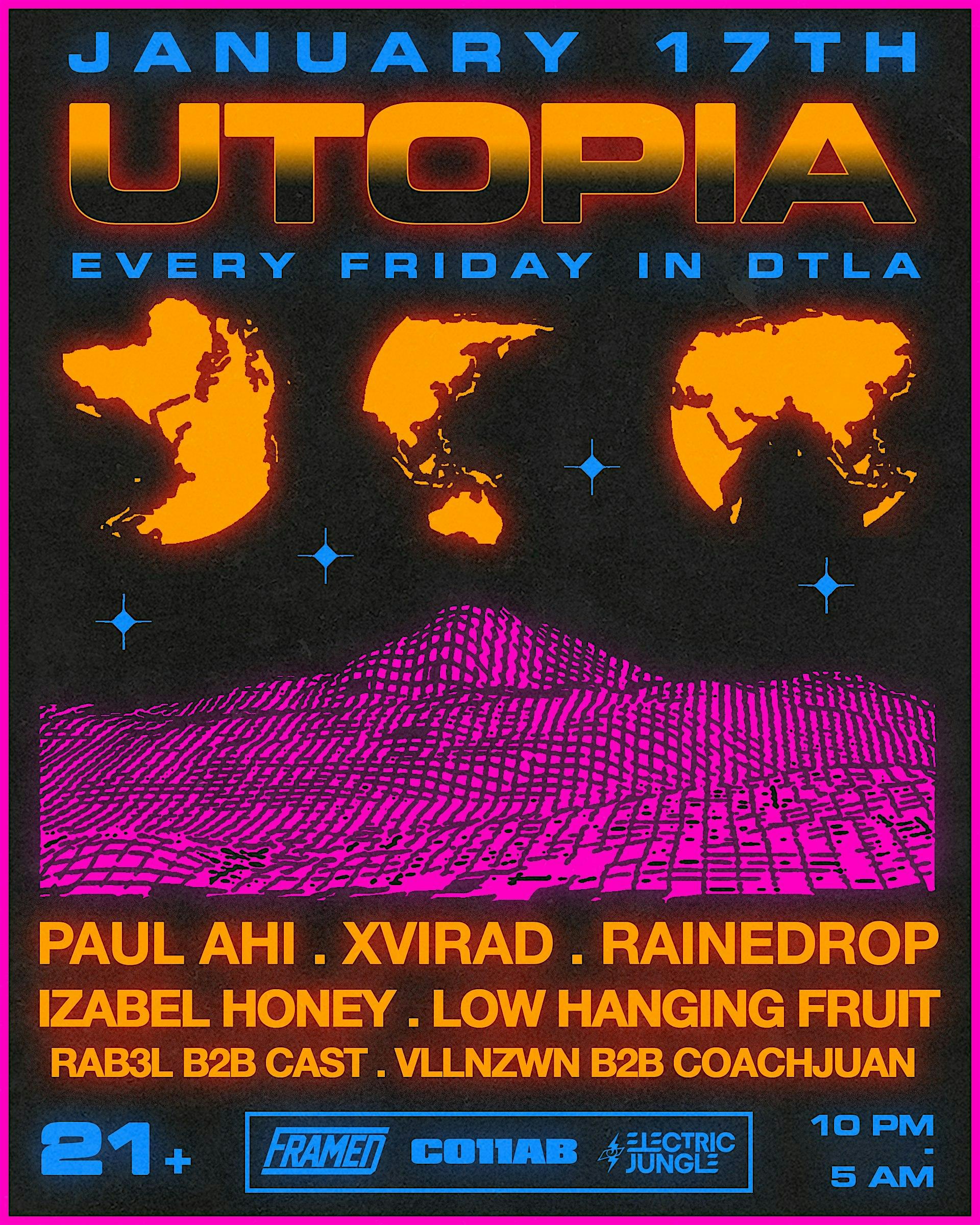 Utopia: FRI Rave – Framed x Co11ab x Electric Jungle – Los Angeles, CA