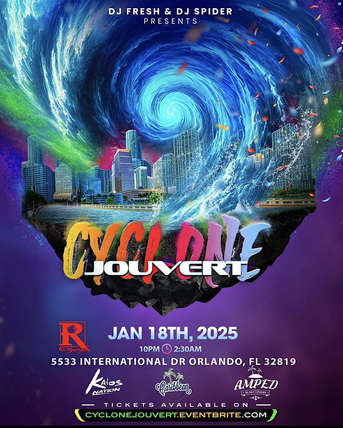 CYCLONE JOUVERT – Orlando, FL