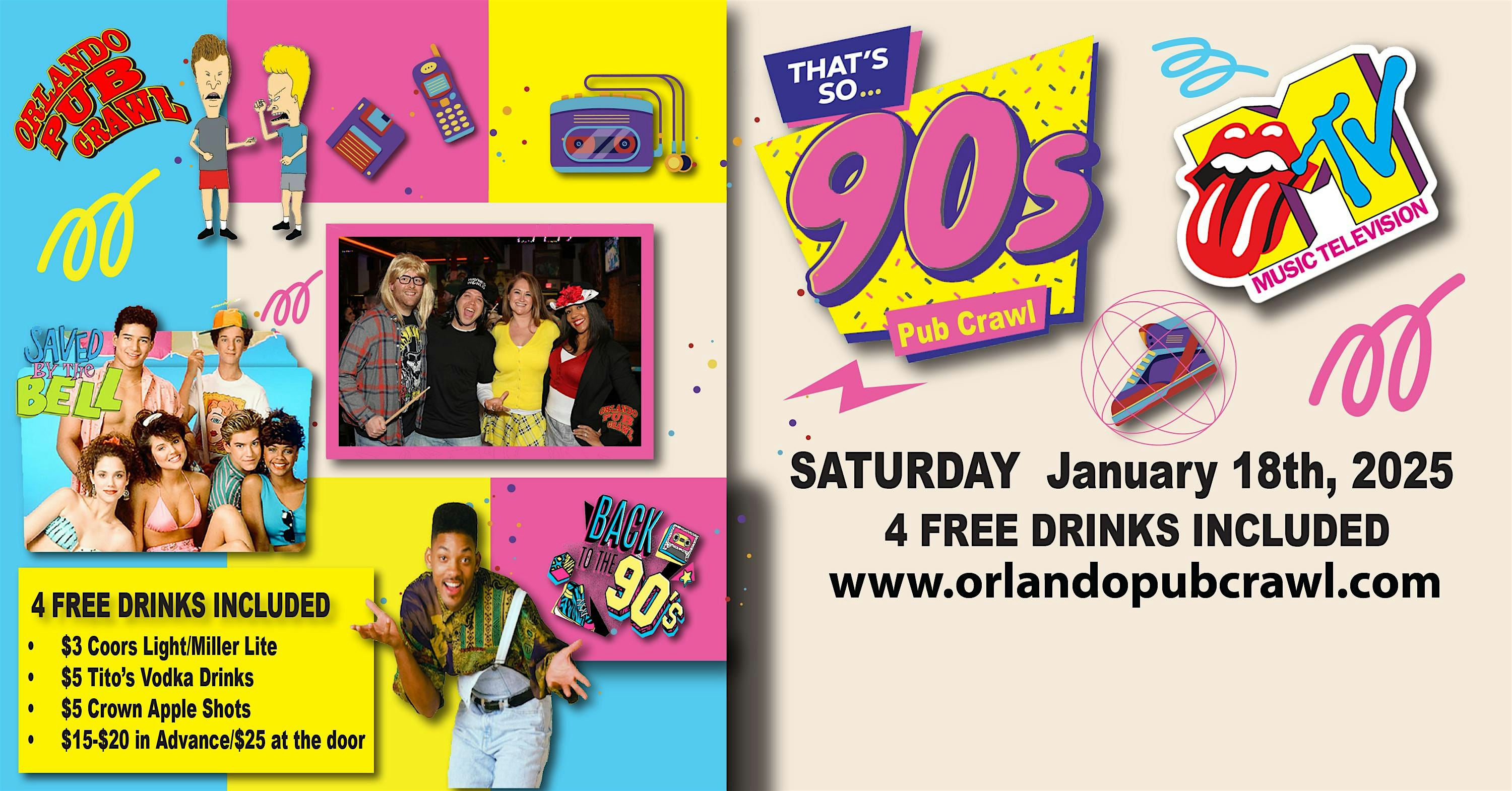 That’s so 90’s Pub Crawl – Orlando, FL