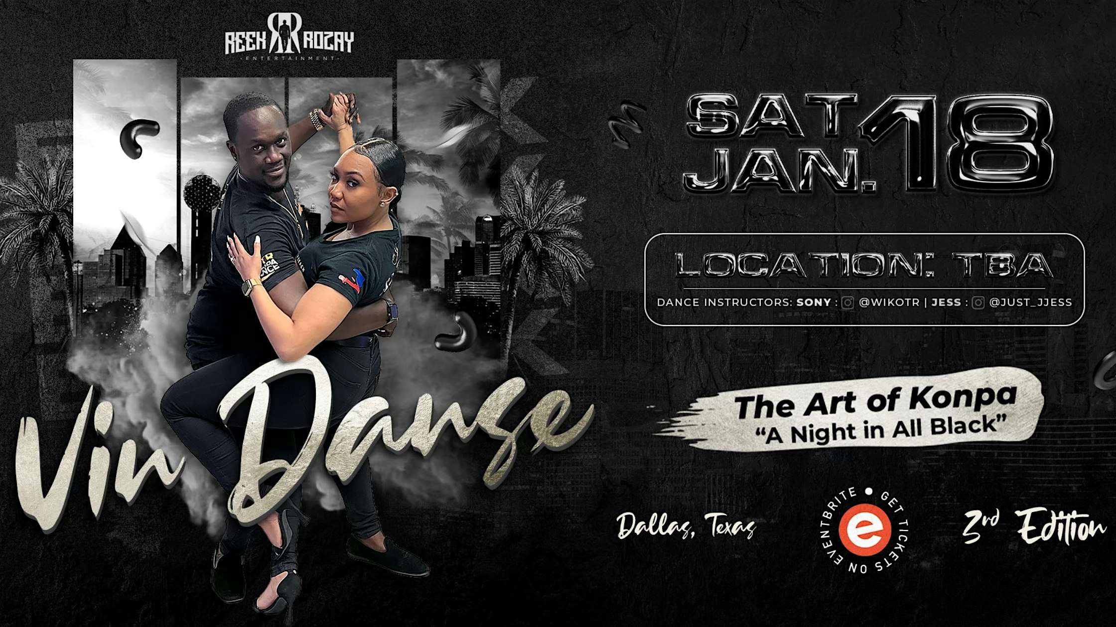 Vin Danse: A Night in All Black – Dallas, TX