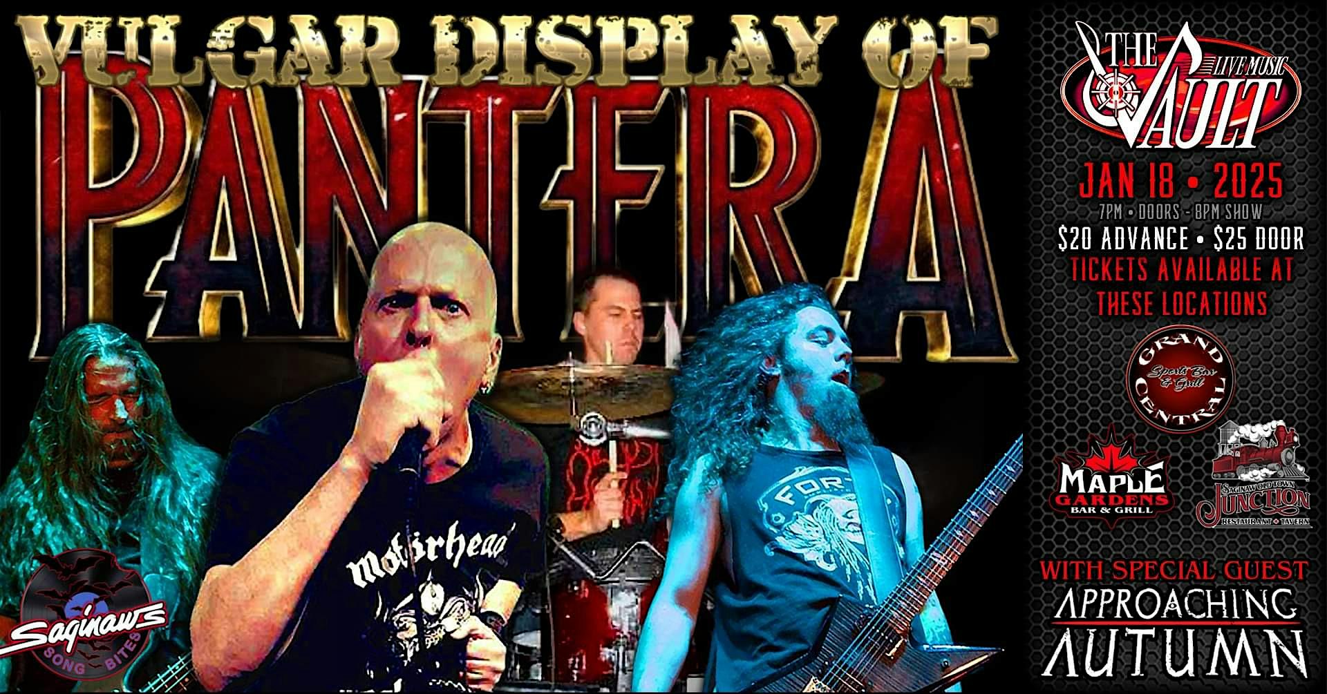 VULGAR DISPLAY OF PANTERA “Tribute to Pantera” wsg/ Approaching Autumn – Saginaw, MI