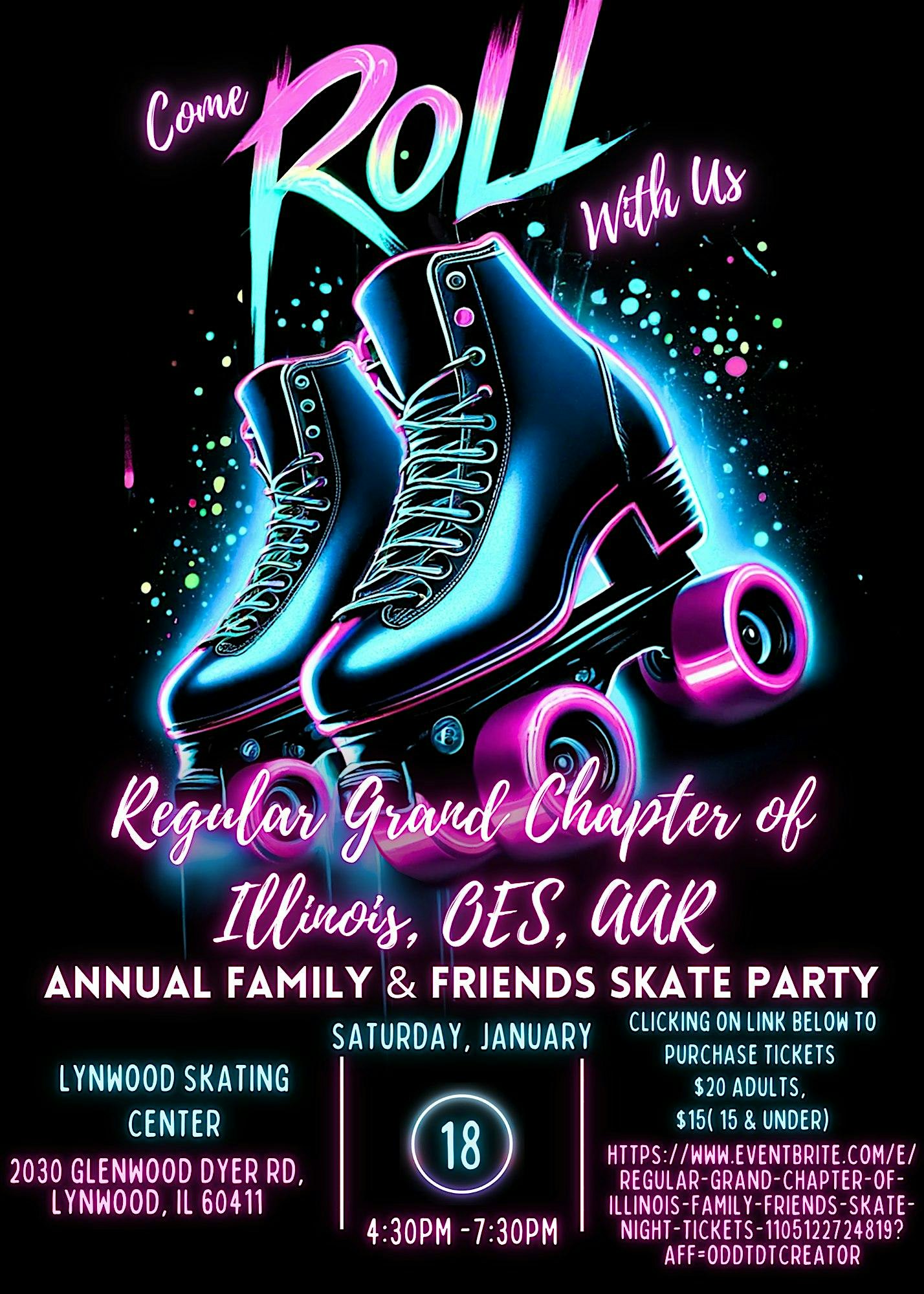 Regular Grand Chapter of Illinois – Family & Friends Skate Night – Lynwood, IL