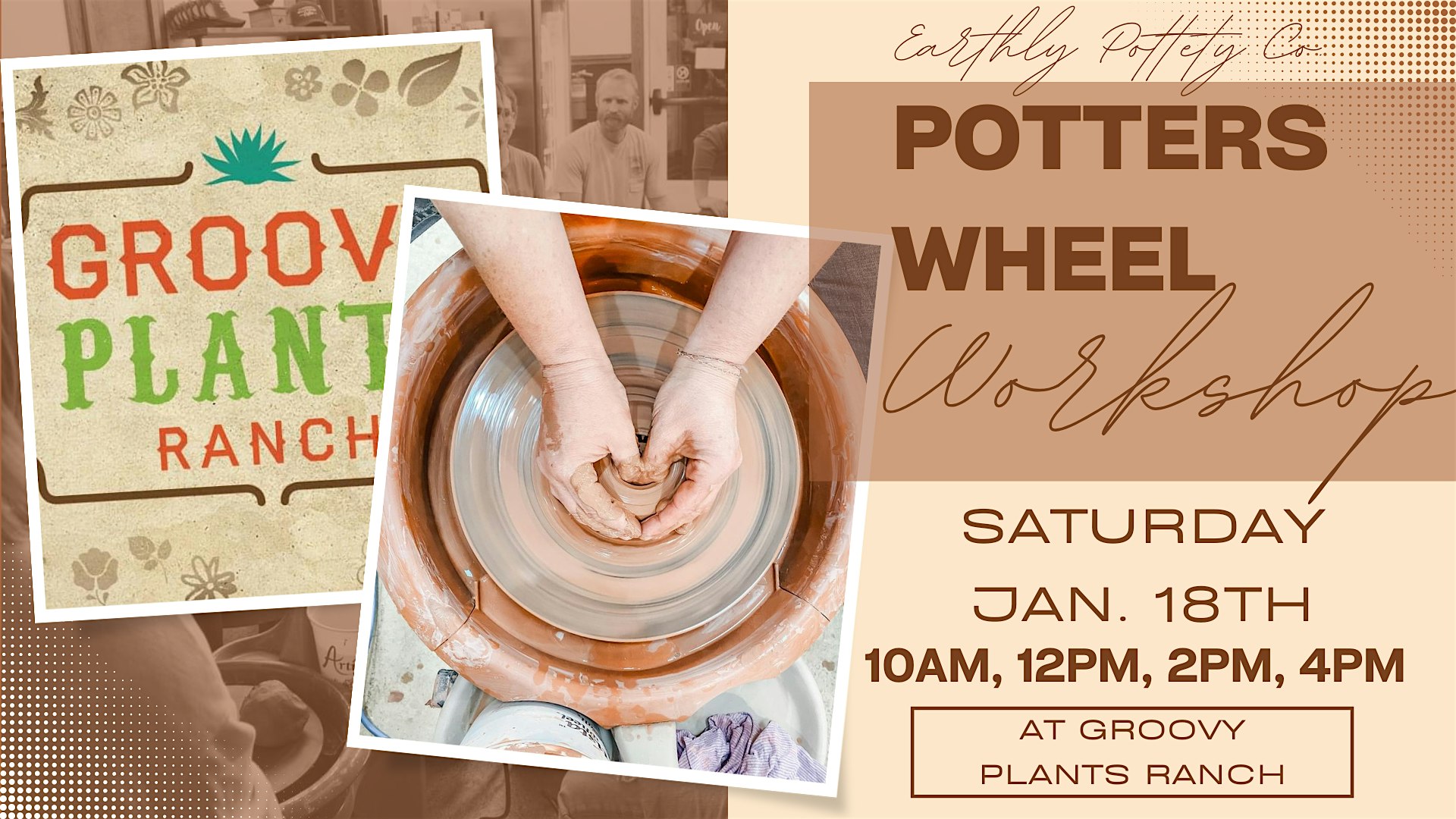 Potters Wheel Workshop at Groovy Plants Ranch 1/18 (2pm) – Marengo, OH