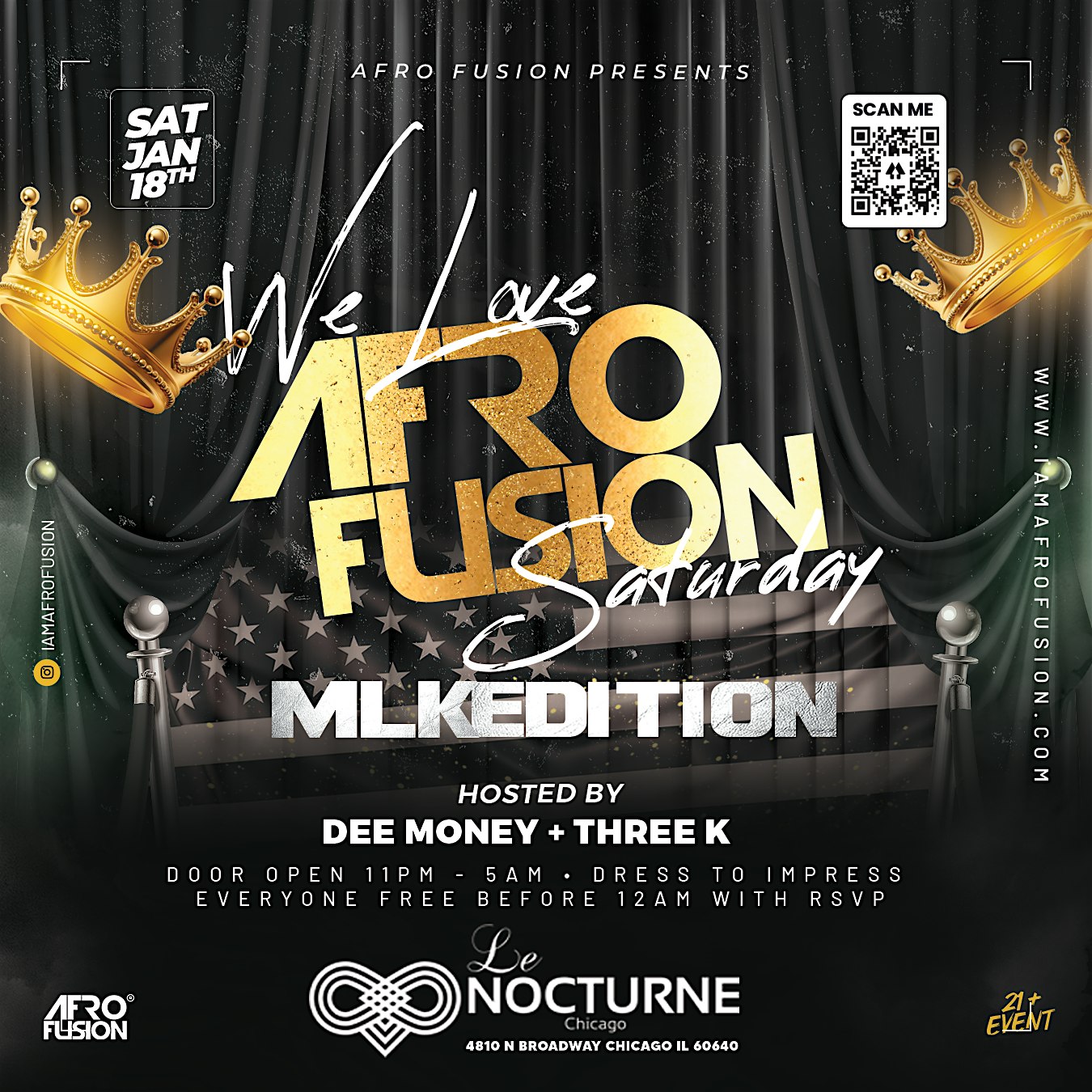 Afro Fusion Saturday : Afrobeats, Hiphop, Dancehall, Soca (Free Entry) – Chicago, IL