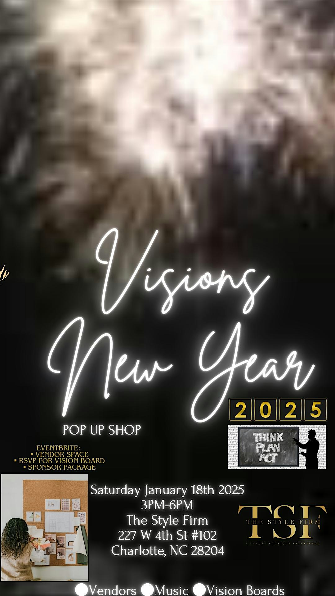 Visions: New Year Pop Up Shop & Vision Board Party – Charlotte, NC