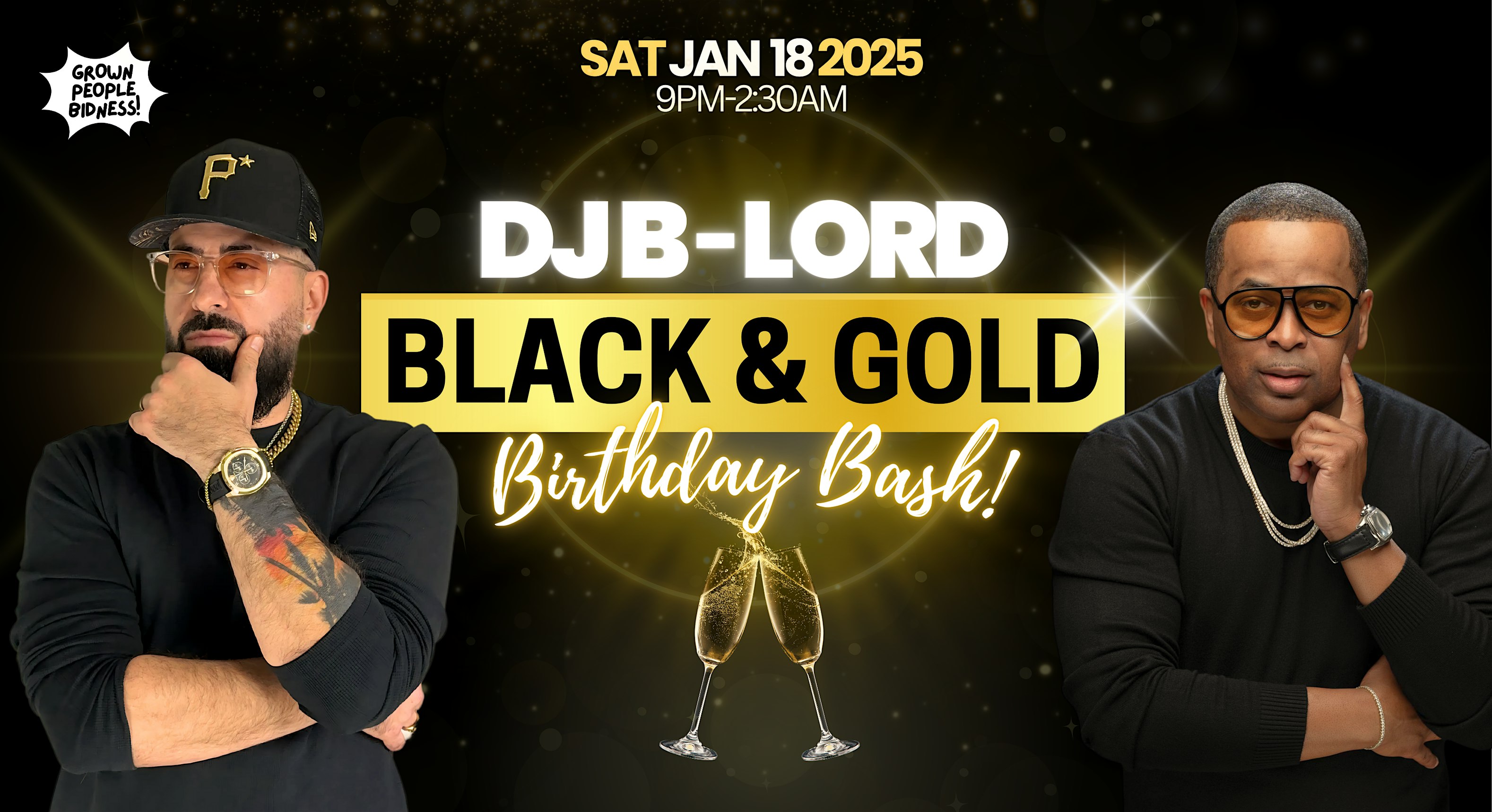 THE DJ B-LORD BLACK & GOLD BIRTHDAY BASH! – Charlotte, NC