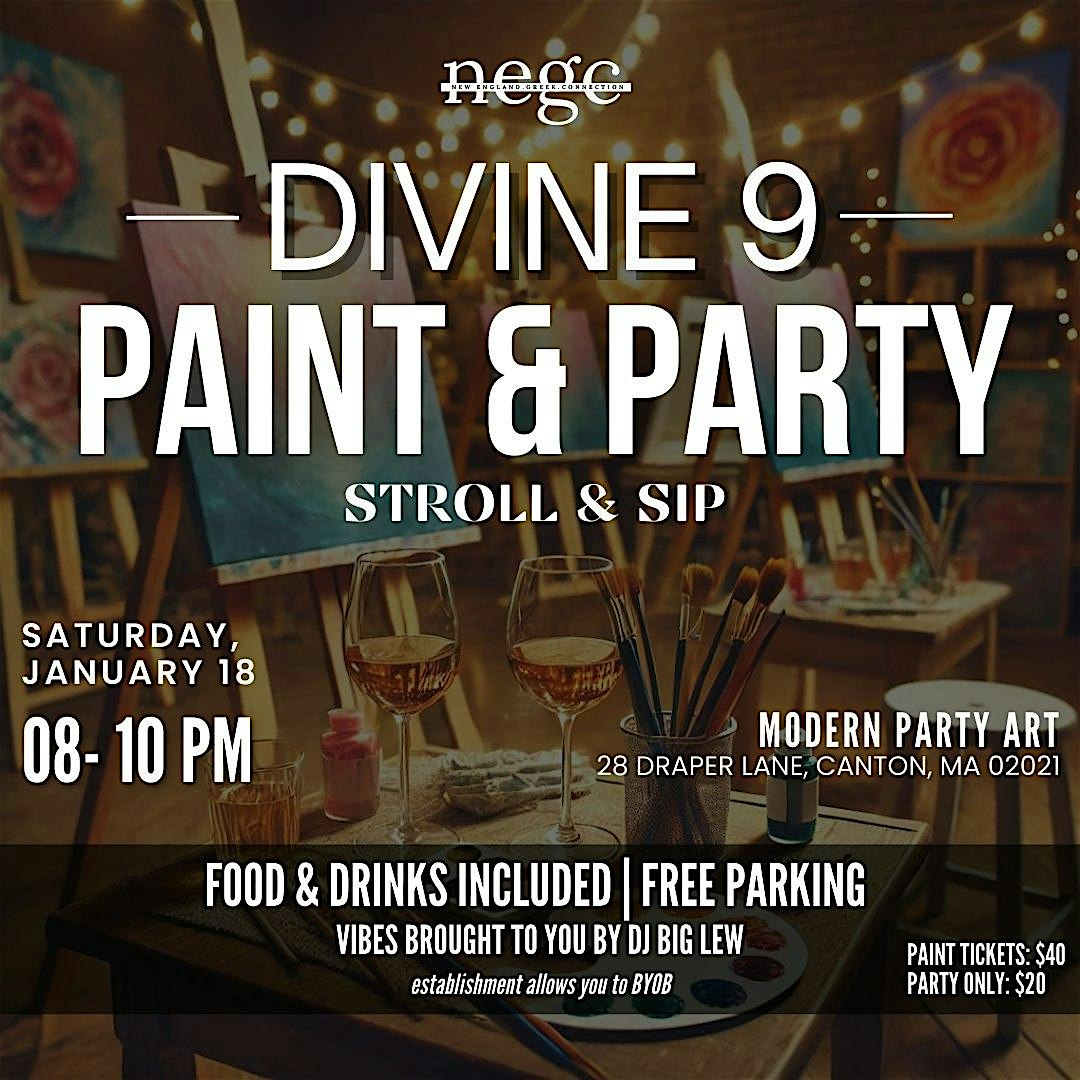 Divine 9 Paint & Party – Canton, MA