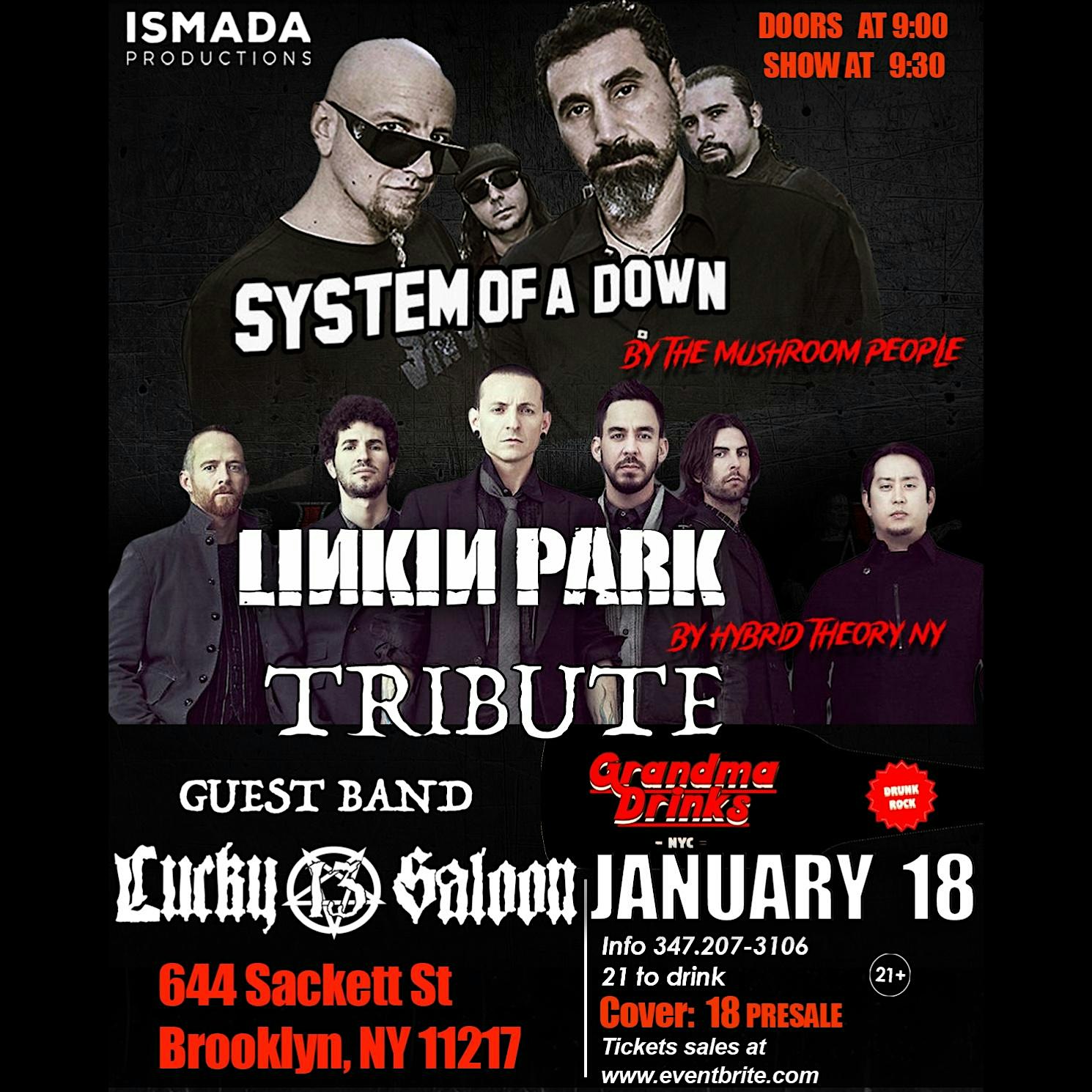 System of a Down and Linkin Park tribute – Brooklyn, NY