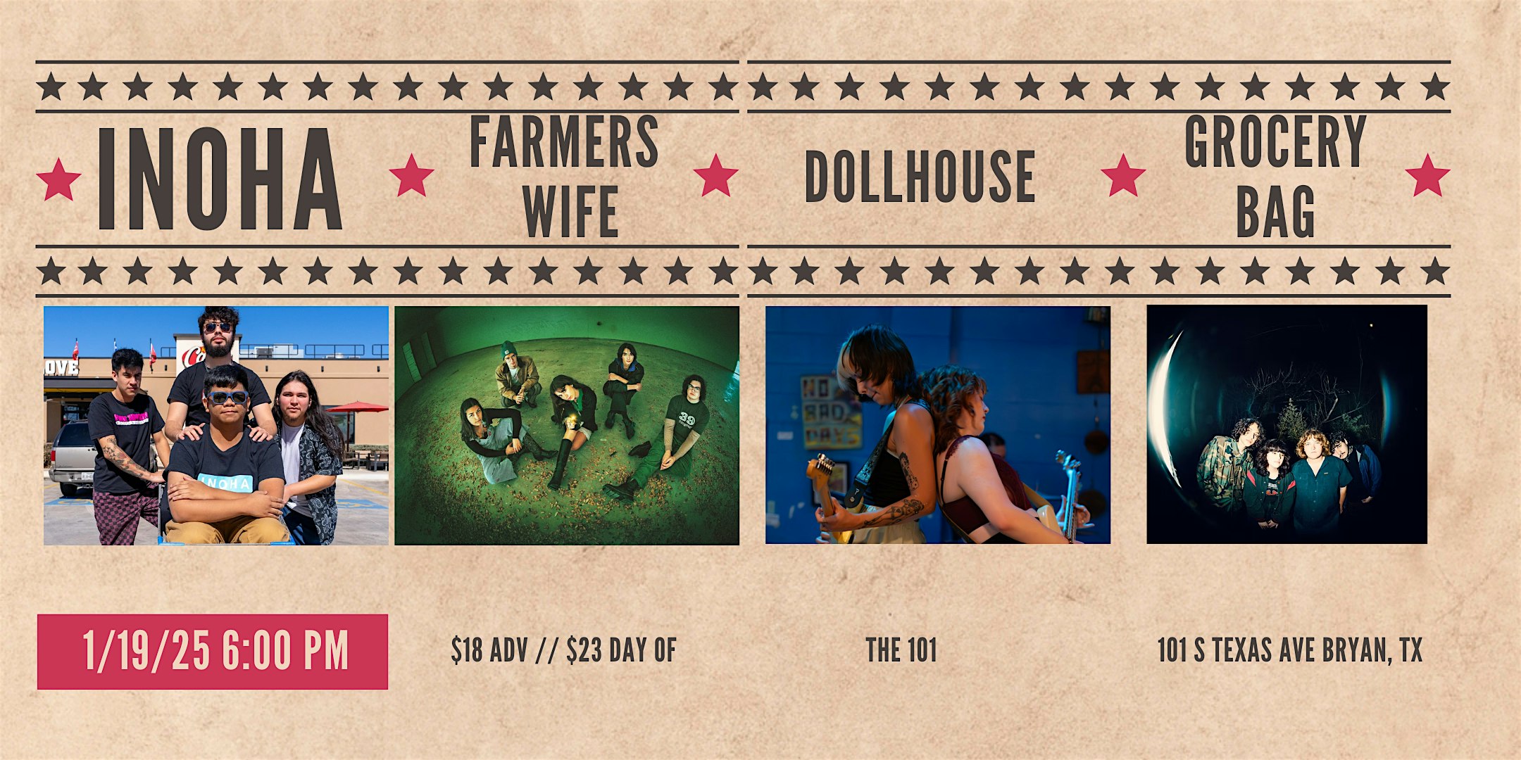 Inoha + Farmer’s Wife + Dollhouse + Grocery Bag – Bryan, TX