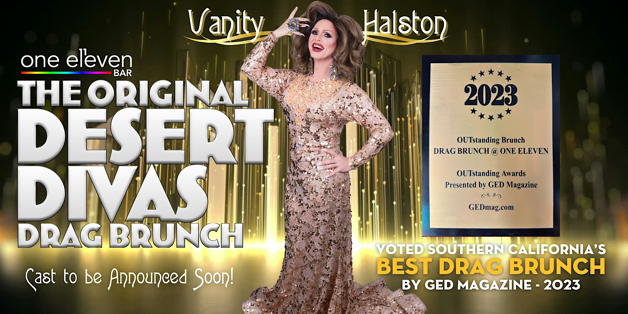 Desert Divas Drag Brunch with Vanity Halston – January 19th – Cathedral City, CA