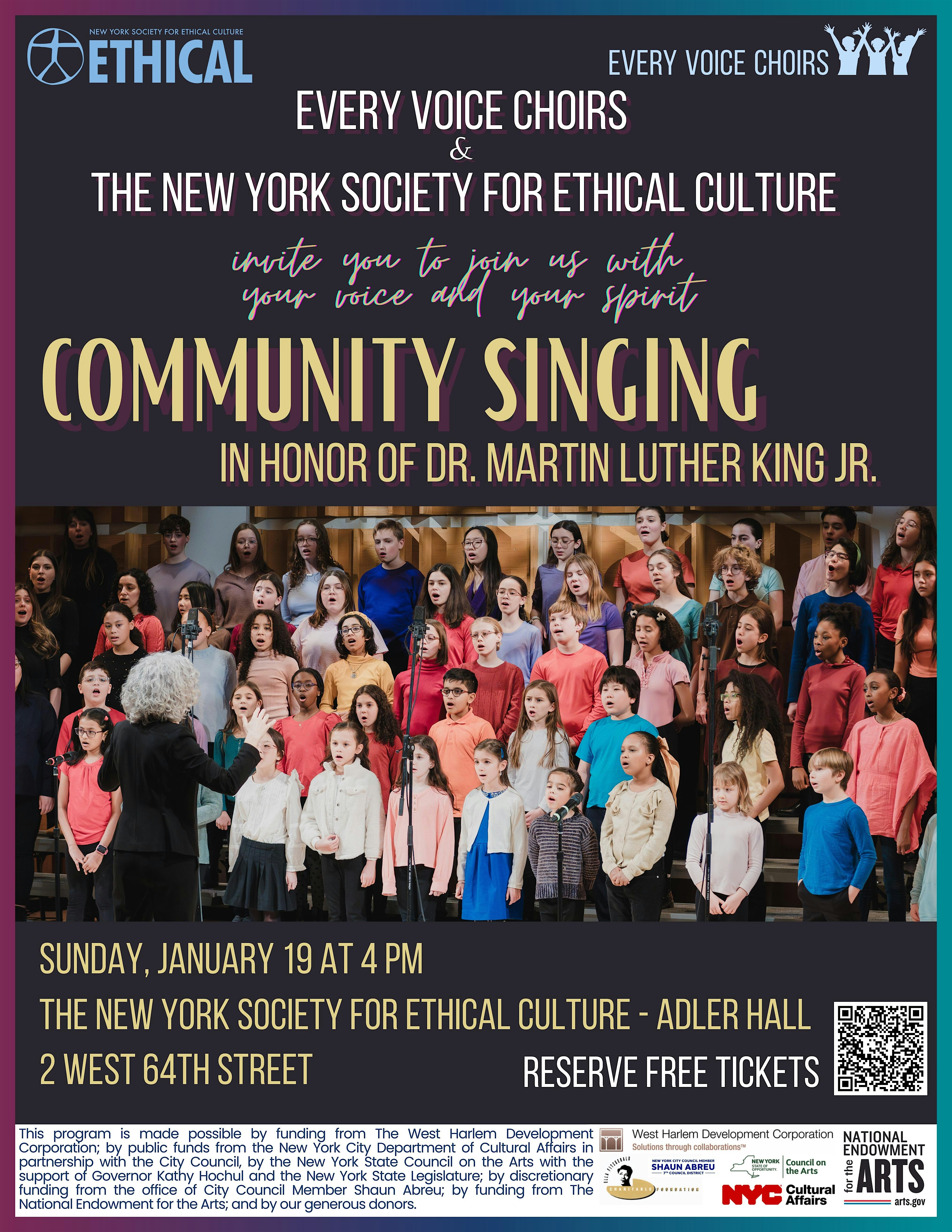 EVC’s Community Singing in Honor of Dr. Martin Luther King Jr. – New York, NY