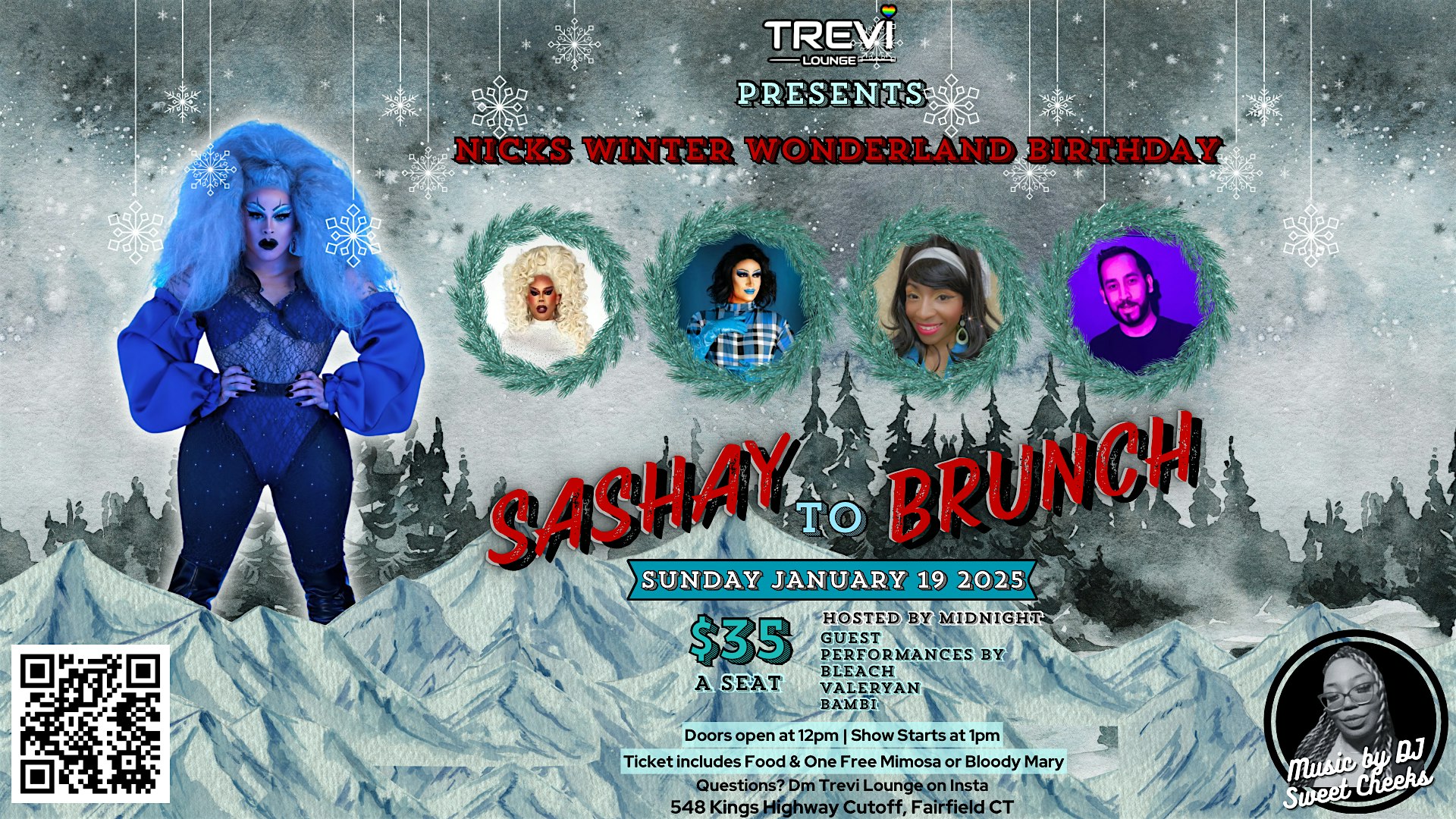 Trevi Lounge | Sashay to Brunch: Nick’s Winter Wonderland Birthday – Fairfield, CT