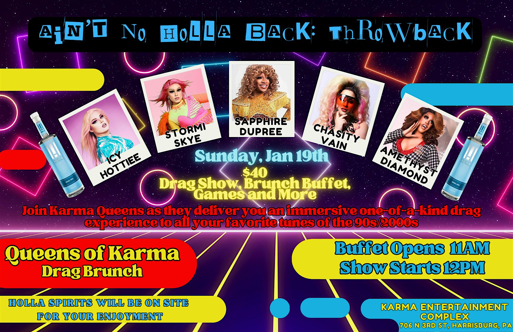 Queens of Karma Drag Brunch Present Ain’t No Holla Back: Throwback – Harrisburg, PA