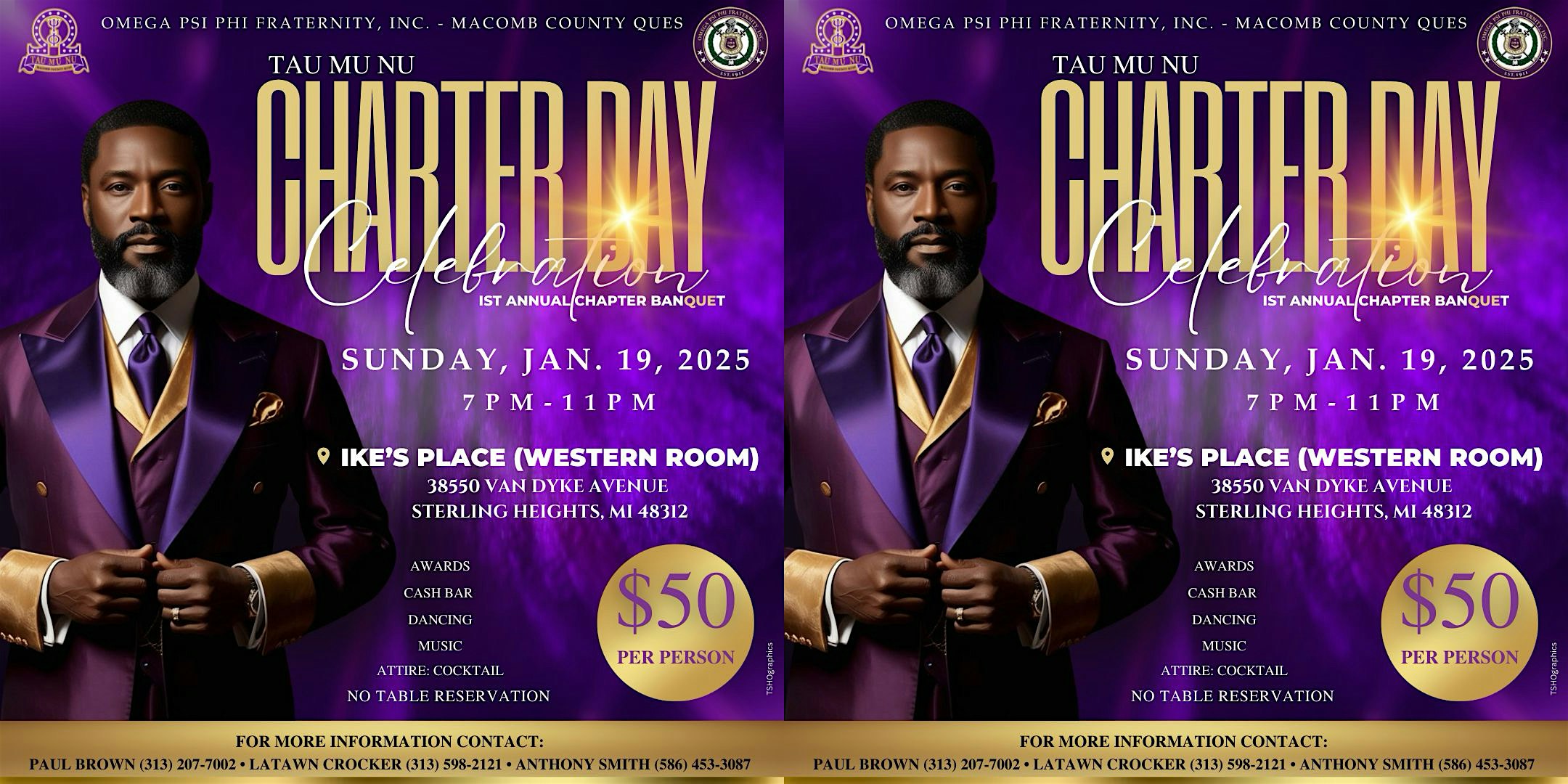 Omega Psi Phi | Tau Mu Nu Chapter | Charter Day Celebration – Sterling Heights, MI