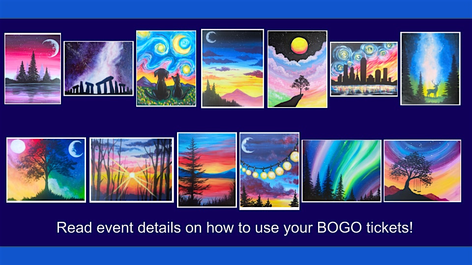 Paint and Sip: Night Skies (All tickets are BOGO) – Indianapolis, IN