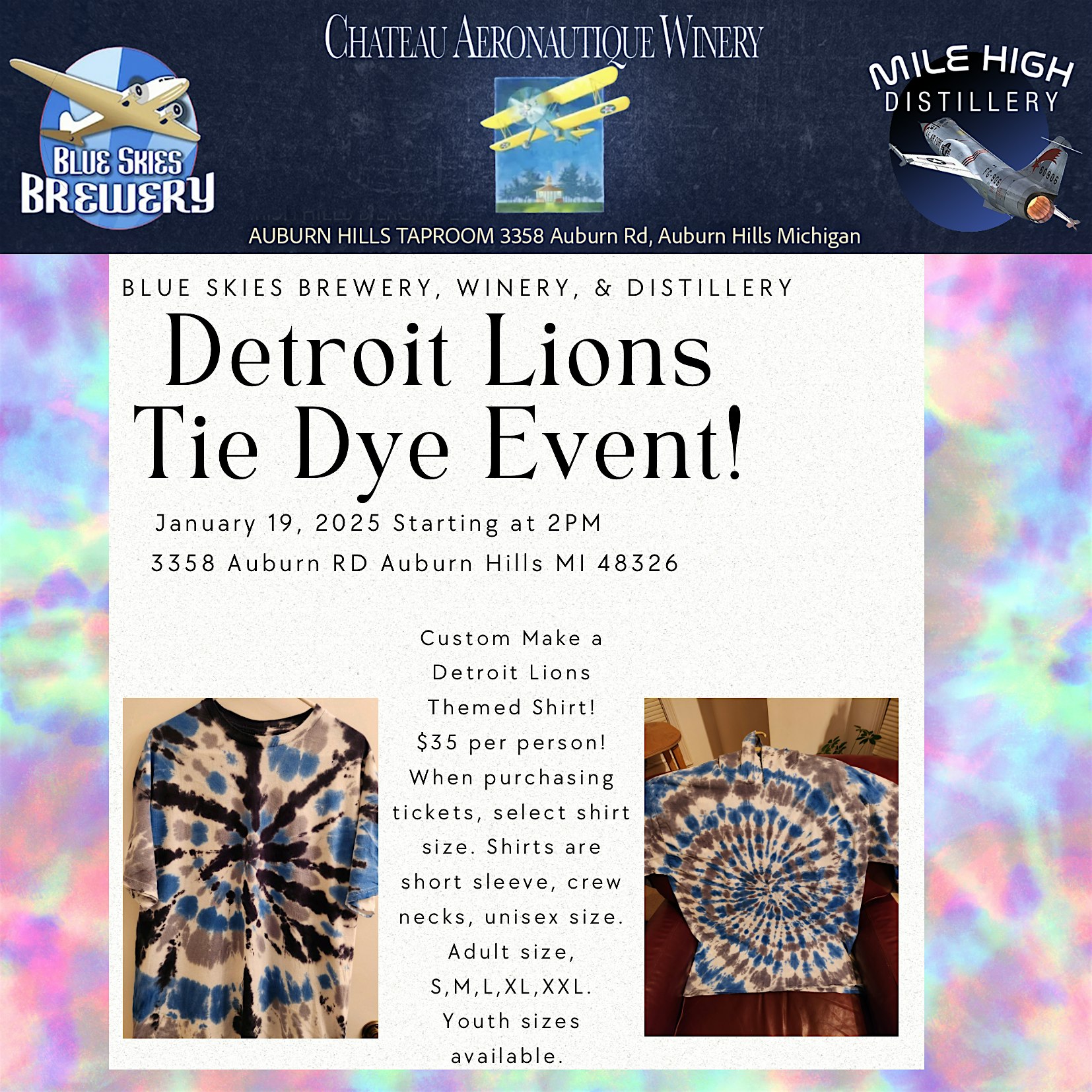 Detroit Lions Tie Dye! – Auburn Hills, MI