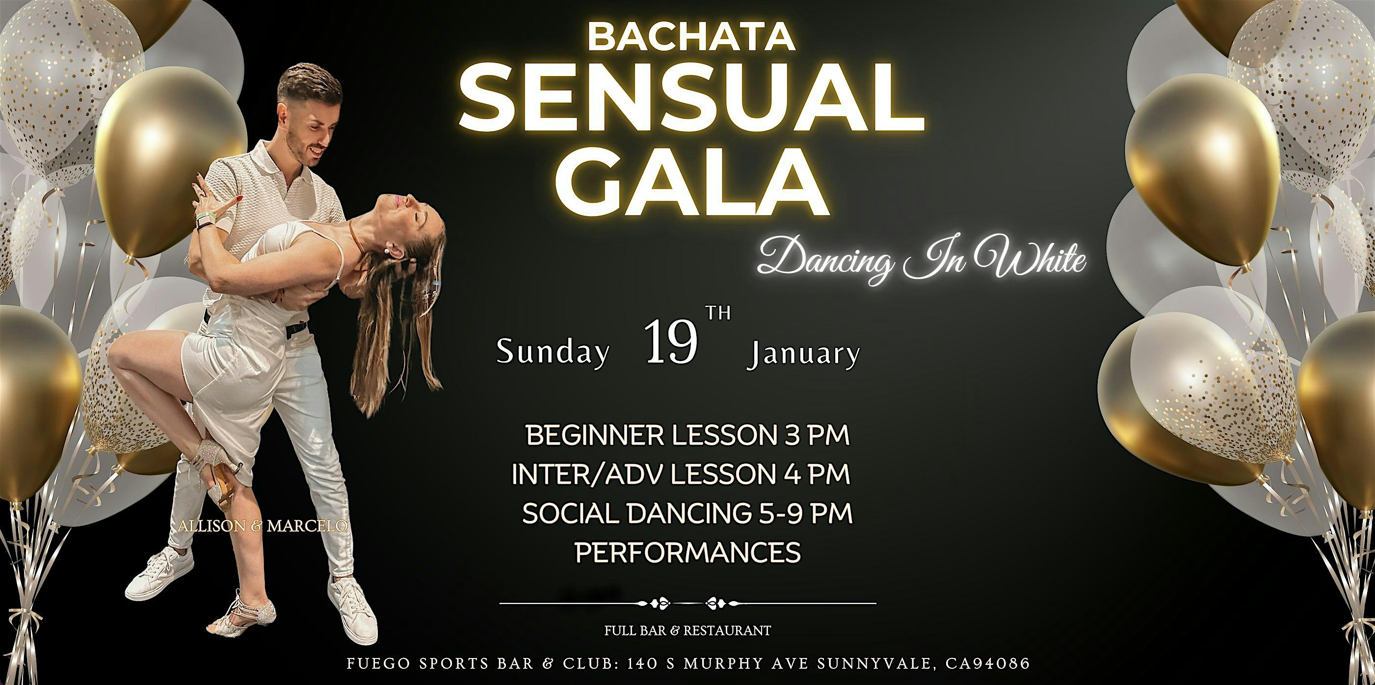 Bachata Sensual Gala January: Dancing In White – Sunnyvale, CA