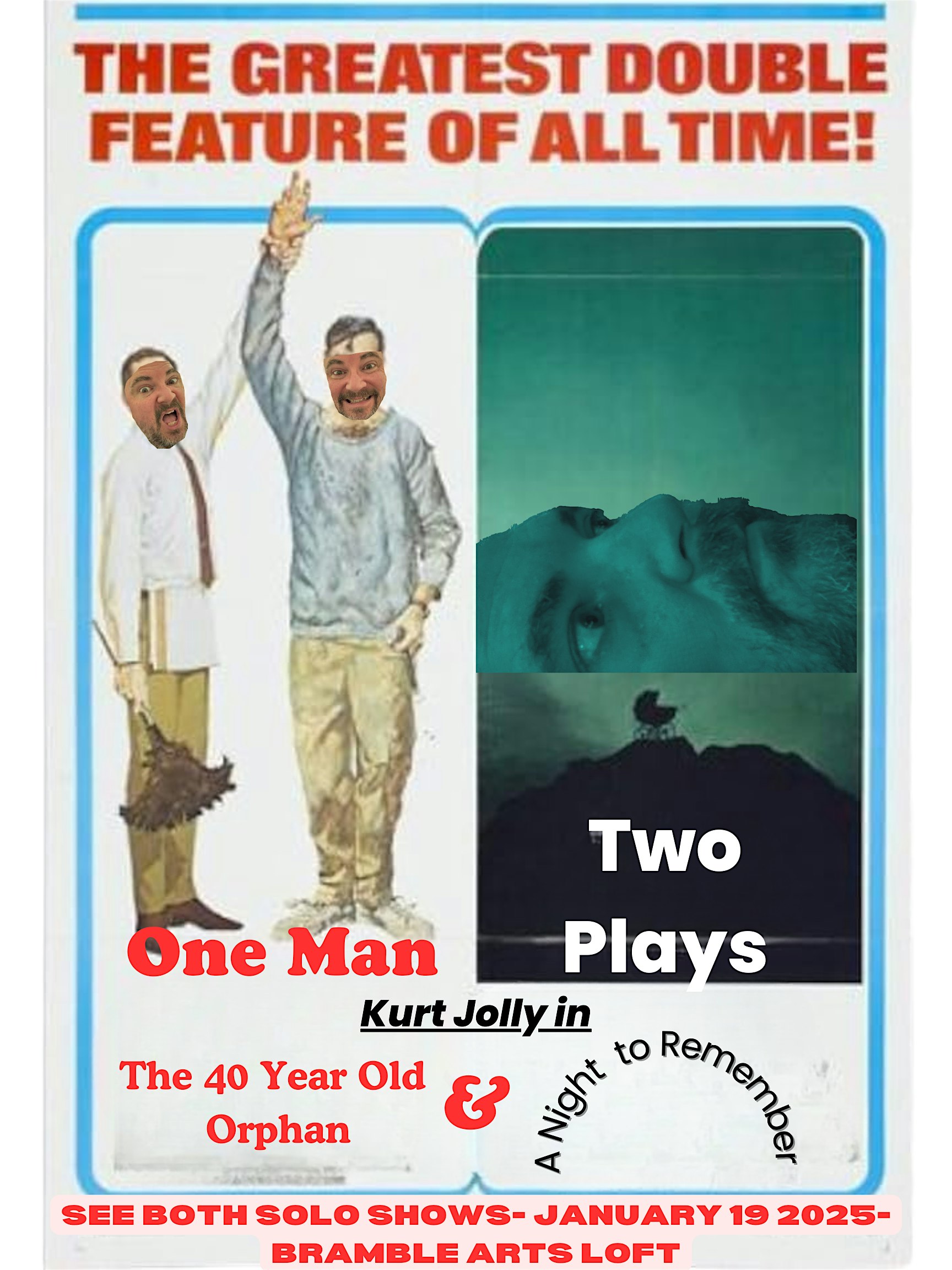 One Man Two Plays – a Jolly Vision Double Feature! – Chicago, IL